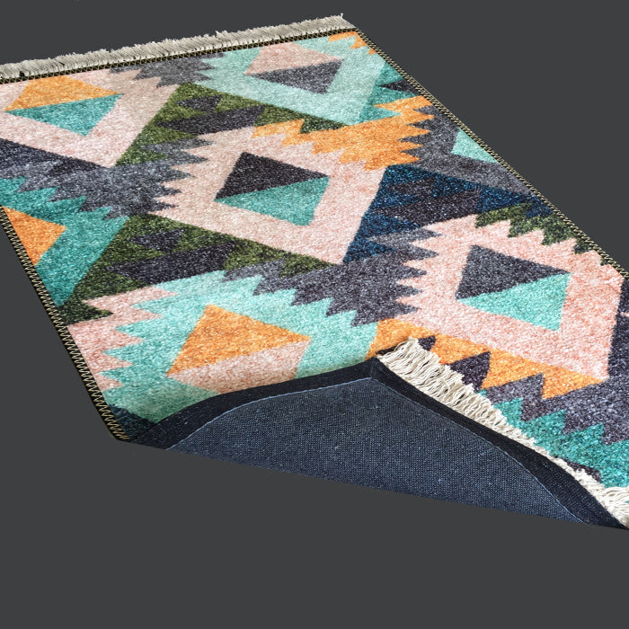 Silk Carpet Ethnic Premium Living Room Rug Teal-Avioni