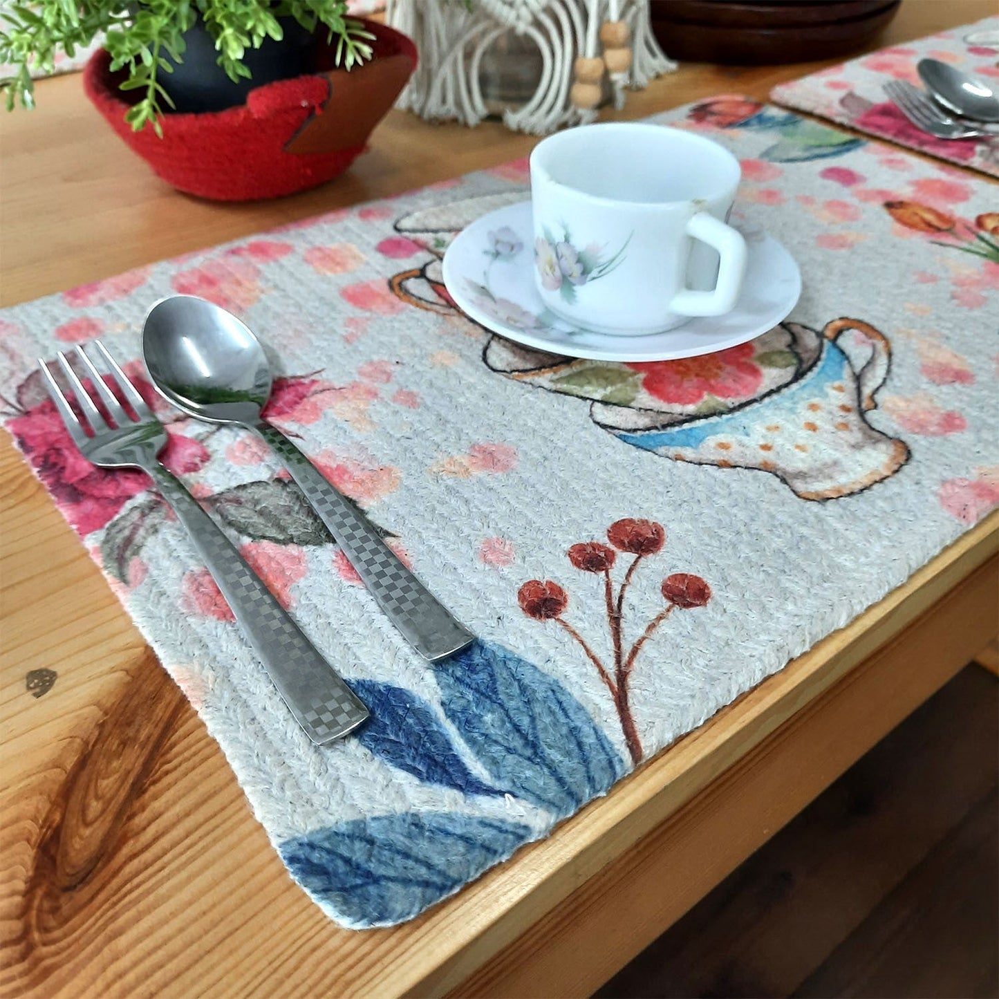 All Natural Cotton Braided Mats- “Natura Collection By Avioni”-Washable-Elegant And Exclusive- Good for Gifting (29×44 cms)