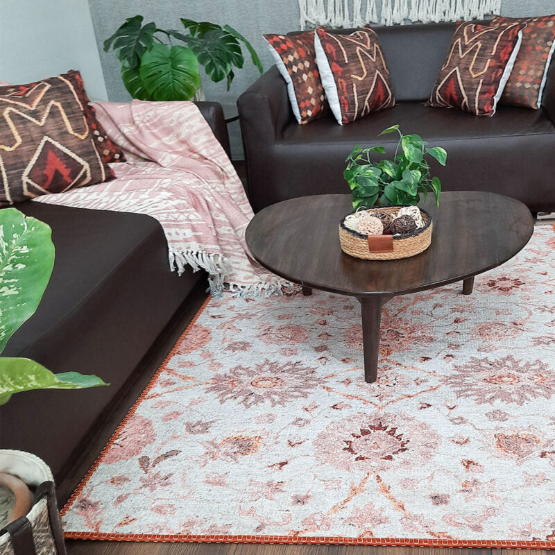 Avioni Faux Silk Carpet for a Stylish and Modern Living Room | Durable and Washable | RoseWood Collection