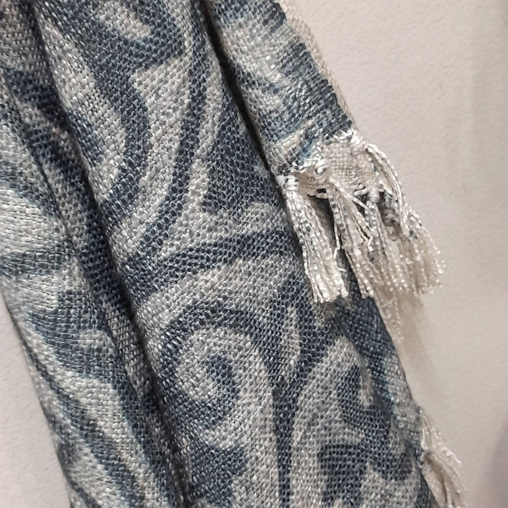 Storilane Beautiful Soft Sofa Throw | Grey & White Double Side Design | Virgin Premium Polyester Slub Handloom Sofa Throw