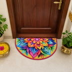 Storilane Floor Mats in Beautiful Rangoli Design | Anti Slip, Durable & Washable | Outdoor & Indoor