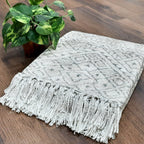 Storilane Beautiful Soft Sofa Throw | Light Coral & Yellow Double Side Design | Virgin Premium Polyester Slub Handloom Sofa Throw