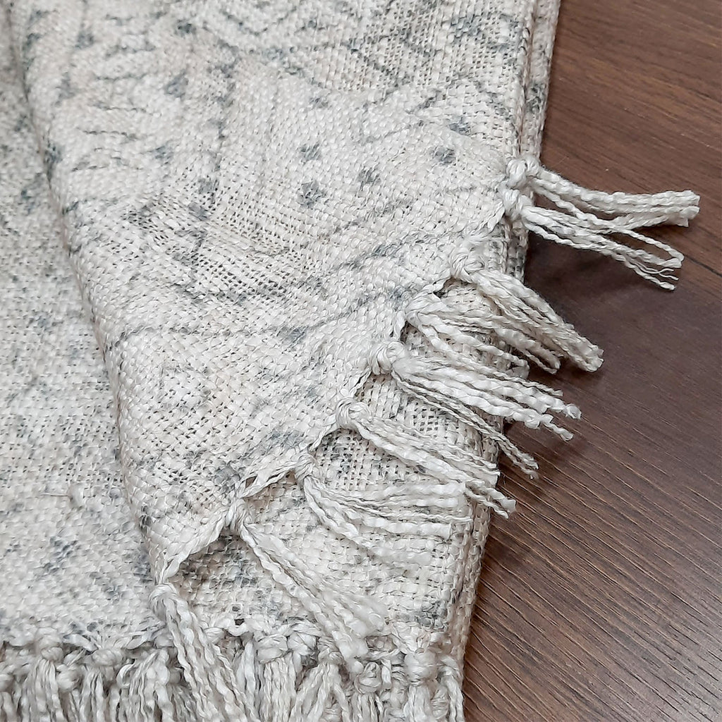 Storilane Beautiful Soft Sofa Throw | Light Coral & Yellow Double Side Design | Virgin Premium Polyester Slub Handloom Sofa Throw