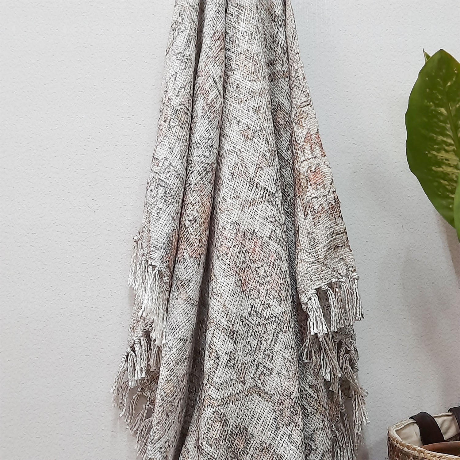 Storilane Beautiful Soft Sofa Throw | Modern Design | Virgin Premium Polyester Slub Handloom Sofa Throw