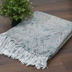 Storilane Beautiful Soft Sofa Throw | Modern Design | Virgin Premium Polyester Slub Handloom Sofa Throw