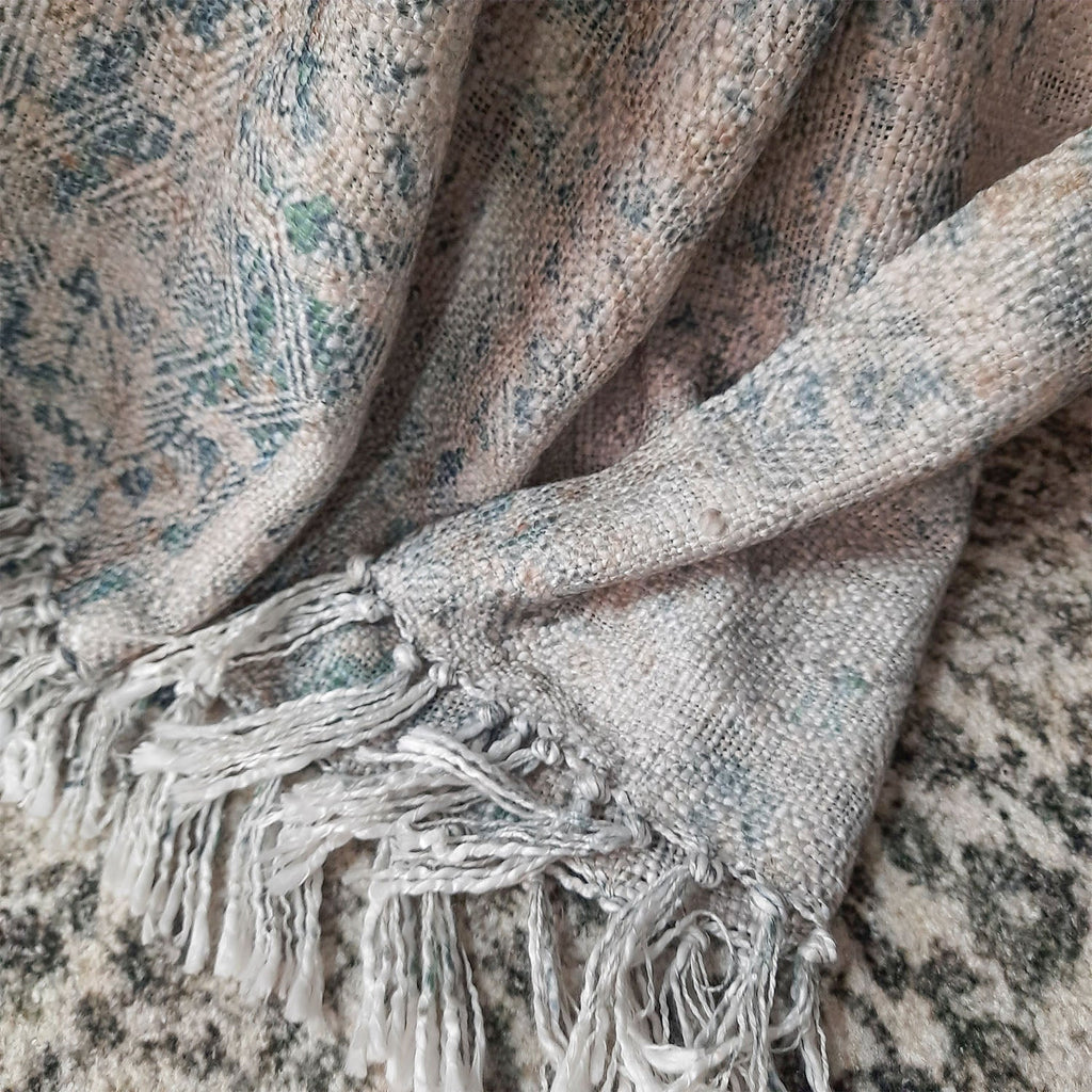 Storilane Beautiful Soft Sofa Throw | Modern Design | Virgin Premium Polyester Slub Handloom Sofa Throw