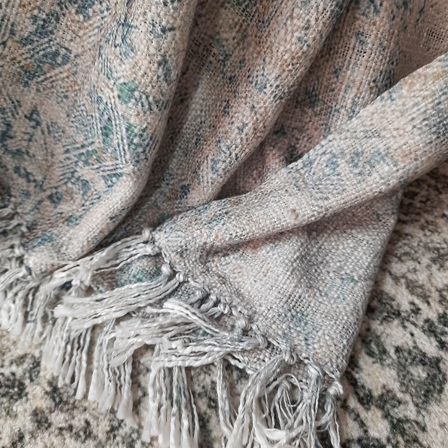 Storilane Beautiful Soft Sofa Throw | Modern Design | Virgin Premium Polyester Slub Handloom Sofa Throw