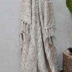 Storilane Beautiful Soft Sofa Throw | Modern Ethnic Design | Virgin Premium Polyester Slub Handloom Sofa Throw
