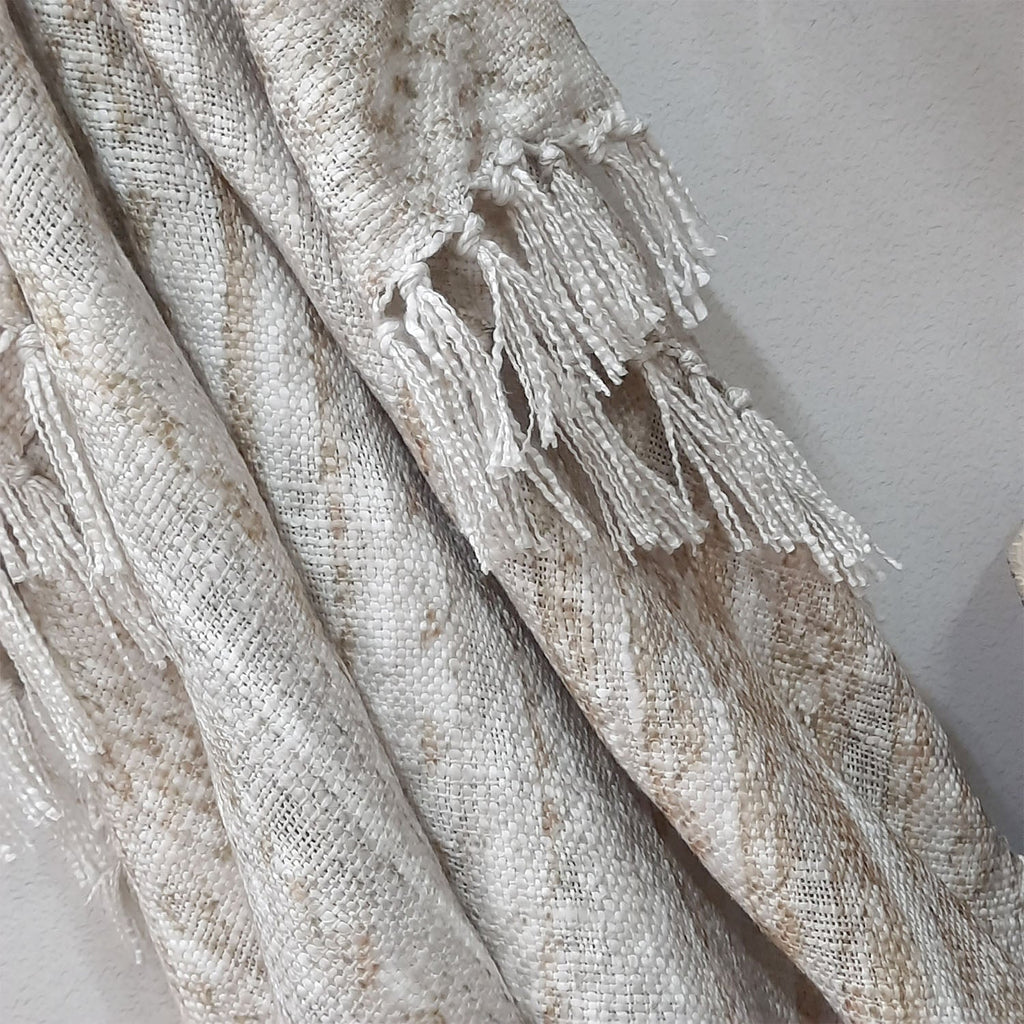 Storilane Beautiful Soft Sofa Throw | Modern Ethnic Design | Virgin Premium Polyester Slub Handloom Sofa Throw