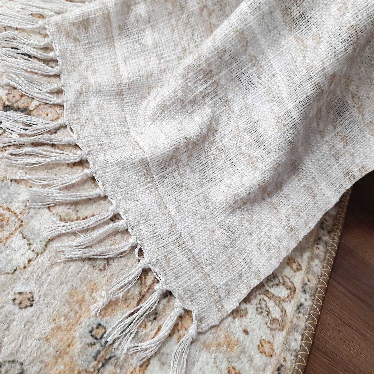 Storilane Beautiful Soft Sofa Throw | Modern Ethnic Design | Virgin Premium Polyester Slub Handloom Sofa Throw