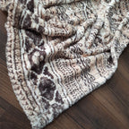 Storilane Everlasting Comfort Faux Fur Throw Blanket | Double Sided, Soft, Warm, Cozy, Luxury, Fluffy Blankets for Couch and Bed | Ethnic Print for Sofa Large (180x145cm)