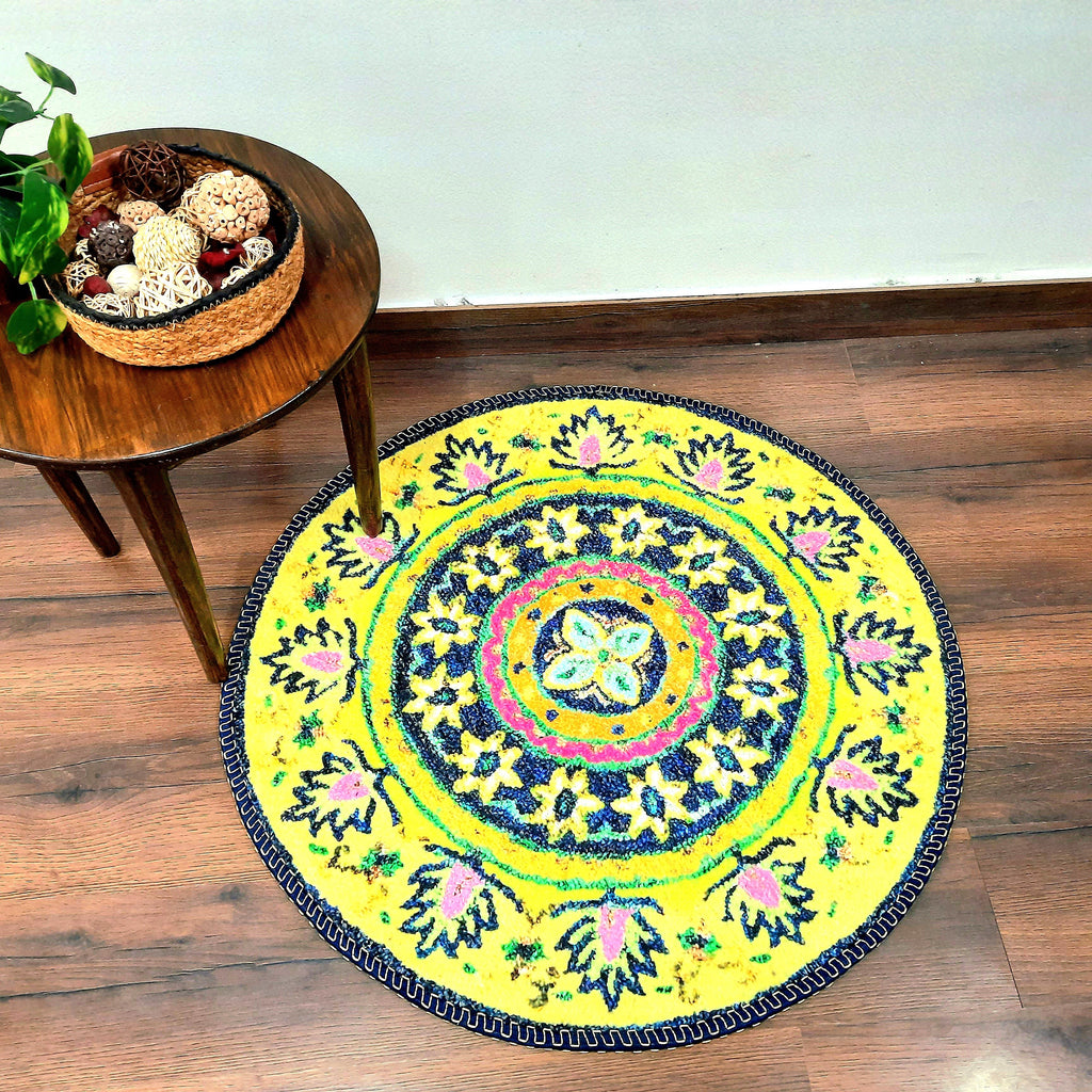 Storilane HandMade Floor Mats in Beautiful Traditional Design | Anti Slip, Durable & Washable | Outdoor & Indoor