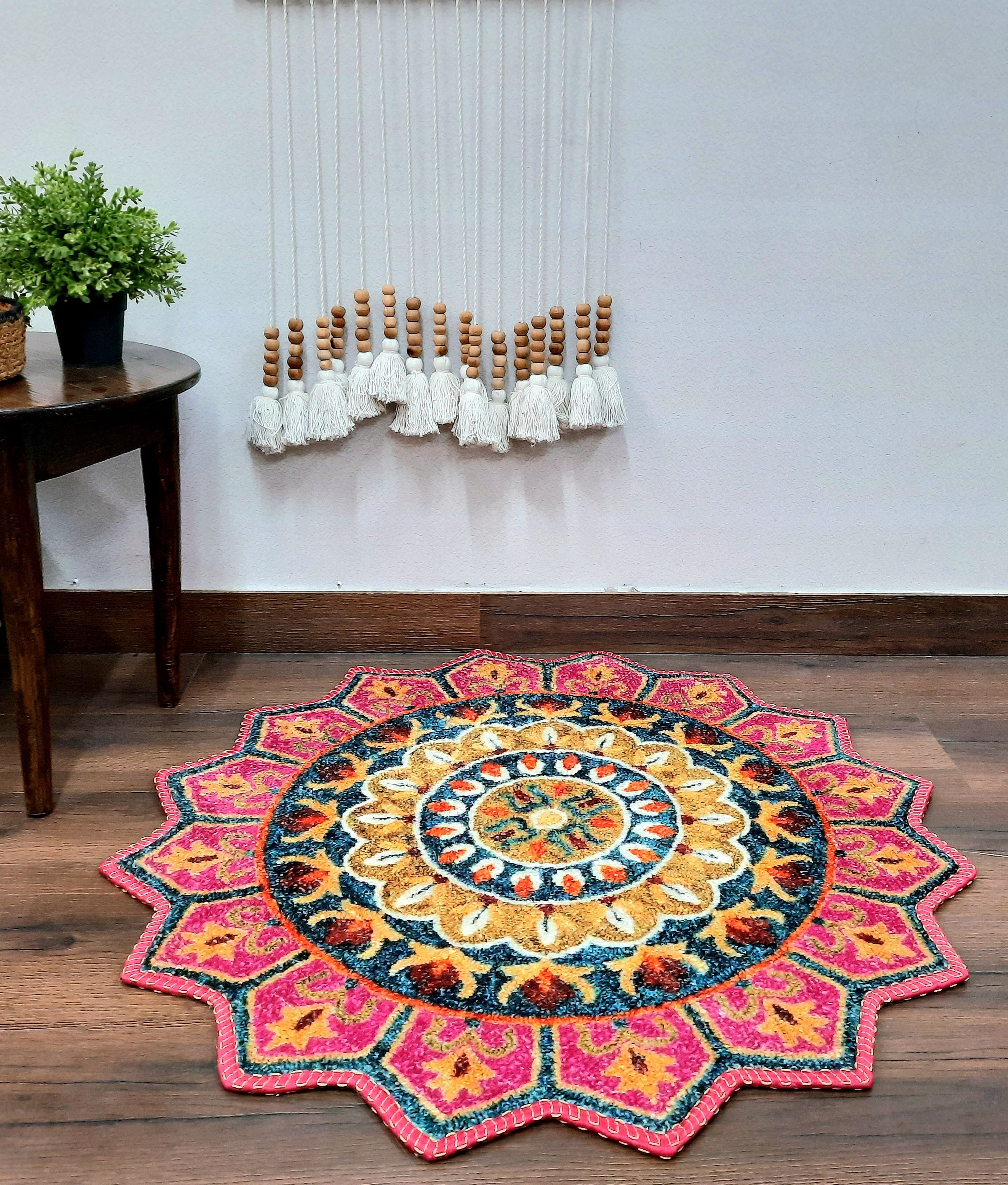 Storilane Floor Mats in Beautiful Traditional Rangoli Colors | Anti Slip, Durable & Washable | Outdoor & Indoor
