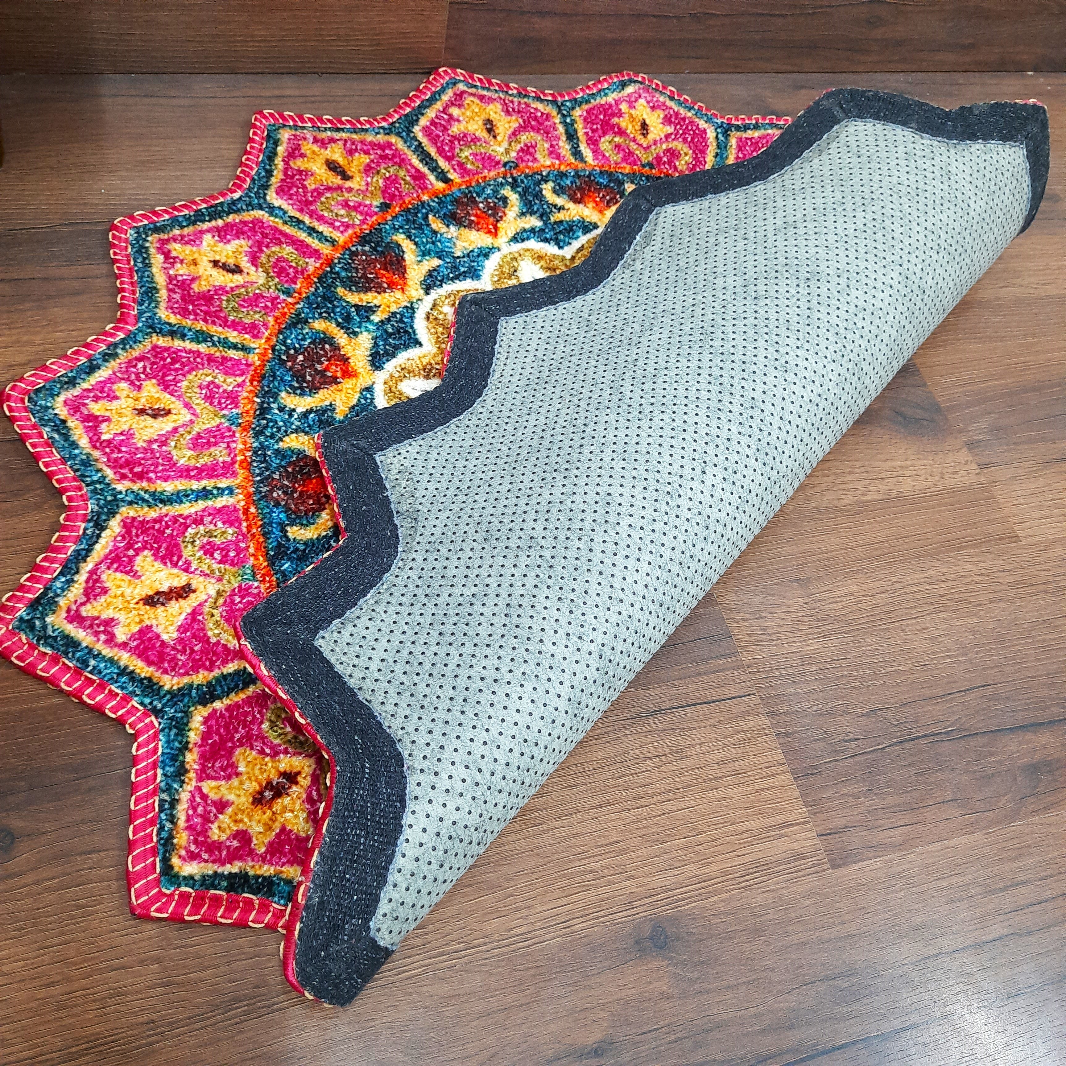 Storilane Floor Mats in Beautiful Traditional Rangoli Colors | Anti Slip, Durable & Washable | Outdoor & Indoor