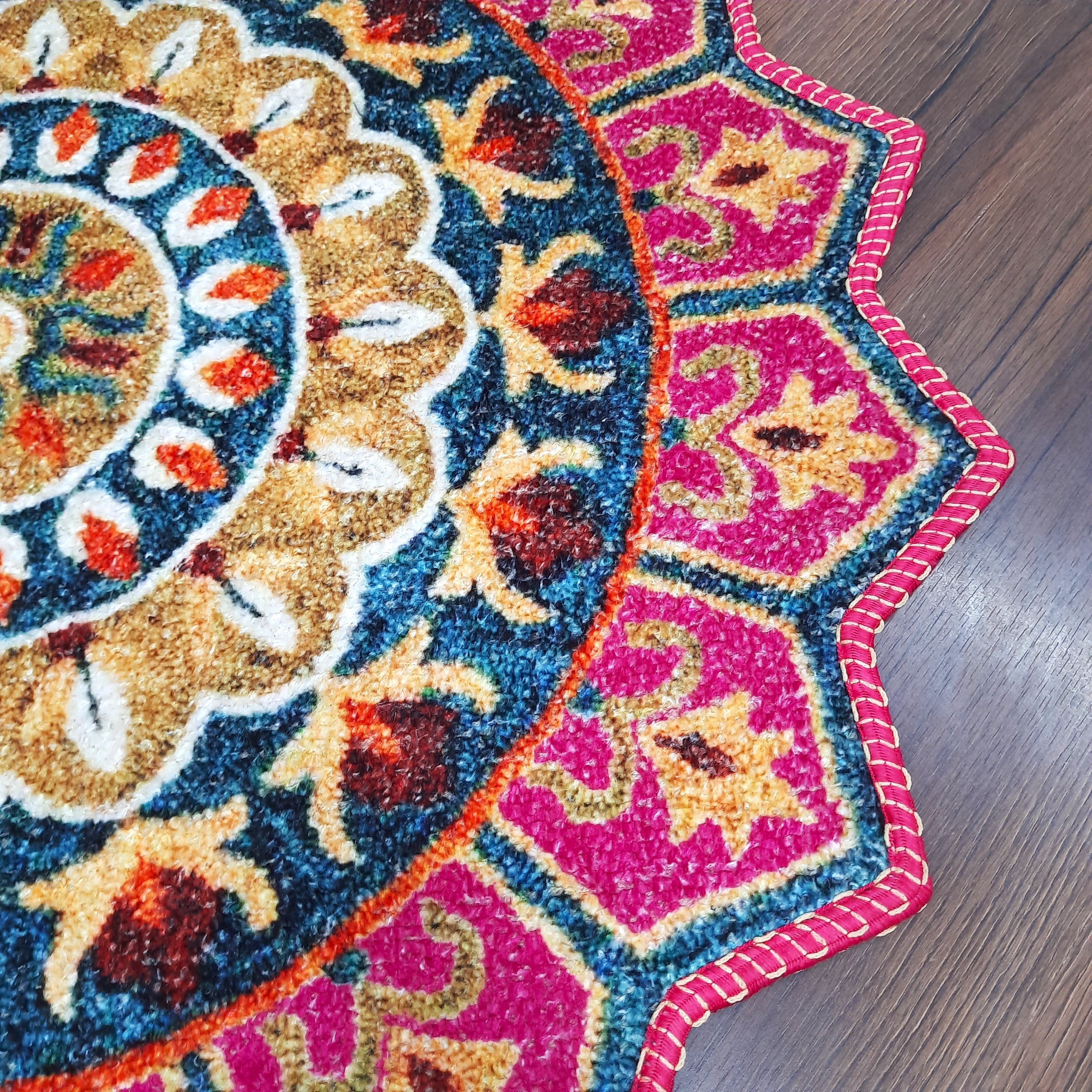 Storilane Floor Mats in Beautiful Traditional Rangoli Colors | Anti Slip, Durable & Washable | Outdoor & Indoor