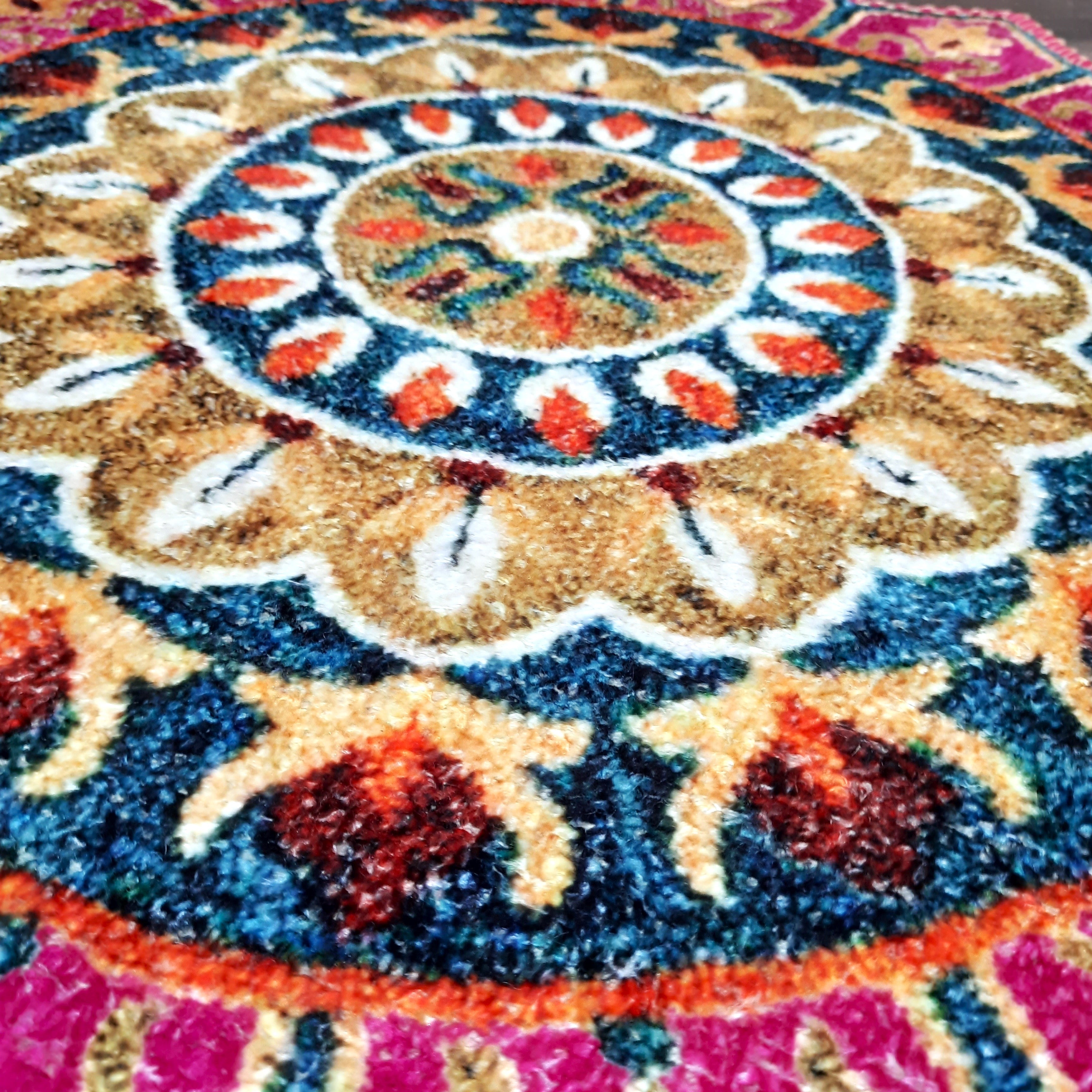 Storilane Floor Mats in Beautiful Traditional Rangoli Colors | Anti Slip, Durable & Washable | Outdoor & Indoor