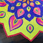 Storilane Carpets in Beautiful Rangoli Petals Design | Durable & Washable | Outdoor & Indoor