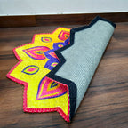 Storilane Carpets in Beautiful Rangoli Petals Design | Durable & Washable | Outdoor & Indoor