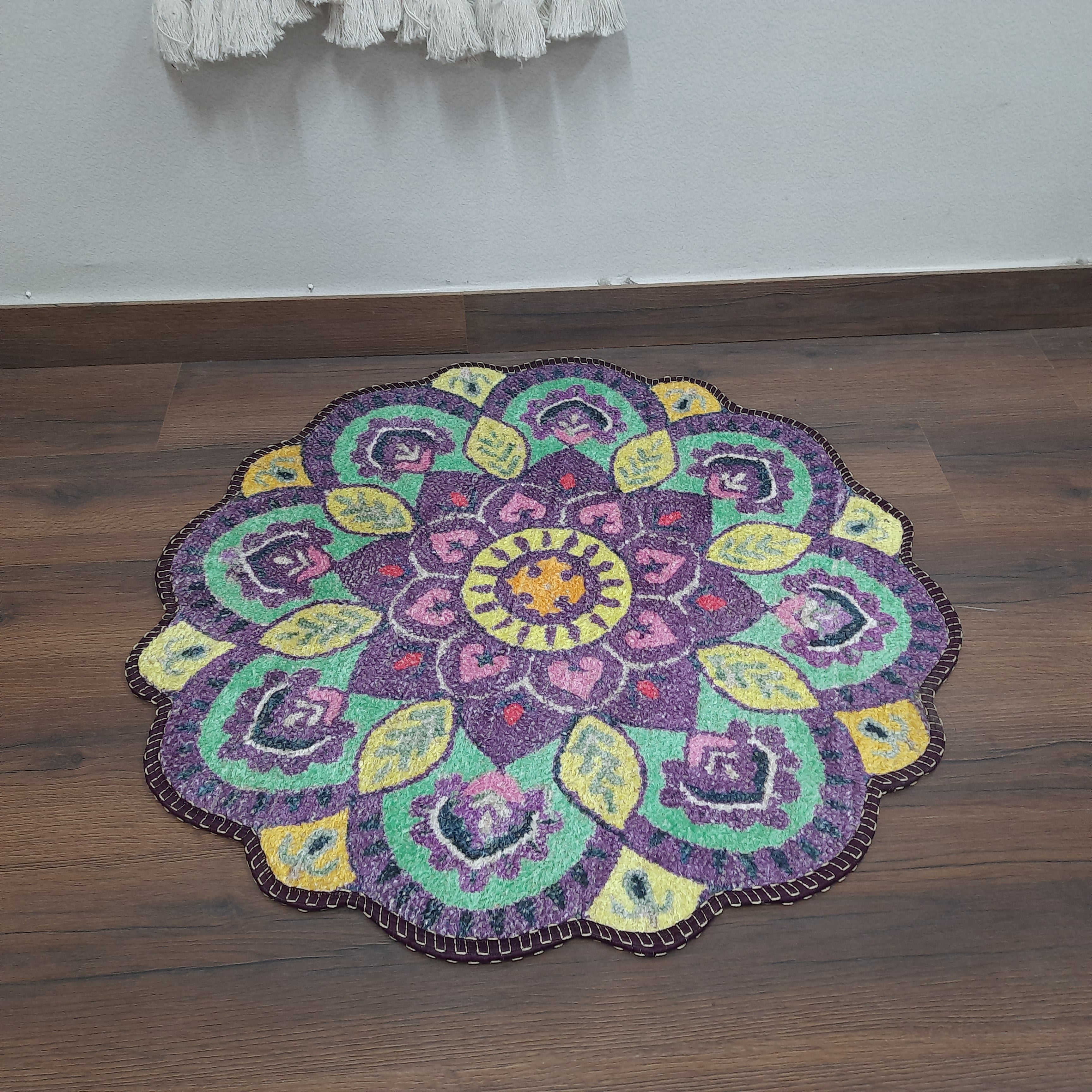 Storilane Floor Mats in Beautiful Traditional  Design Rangoli Colors | Anti Slip, Durable & Washable | Outdoor & Indoor