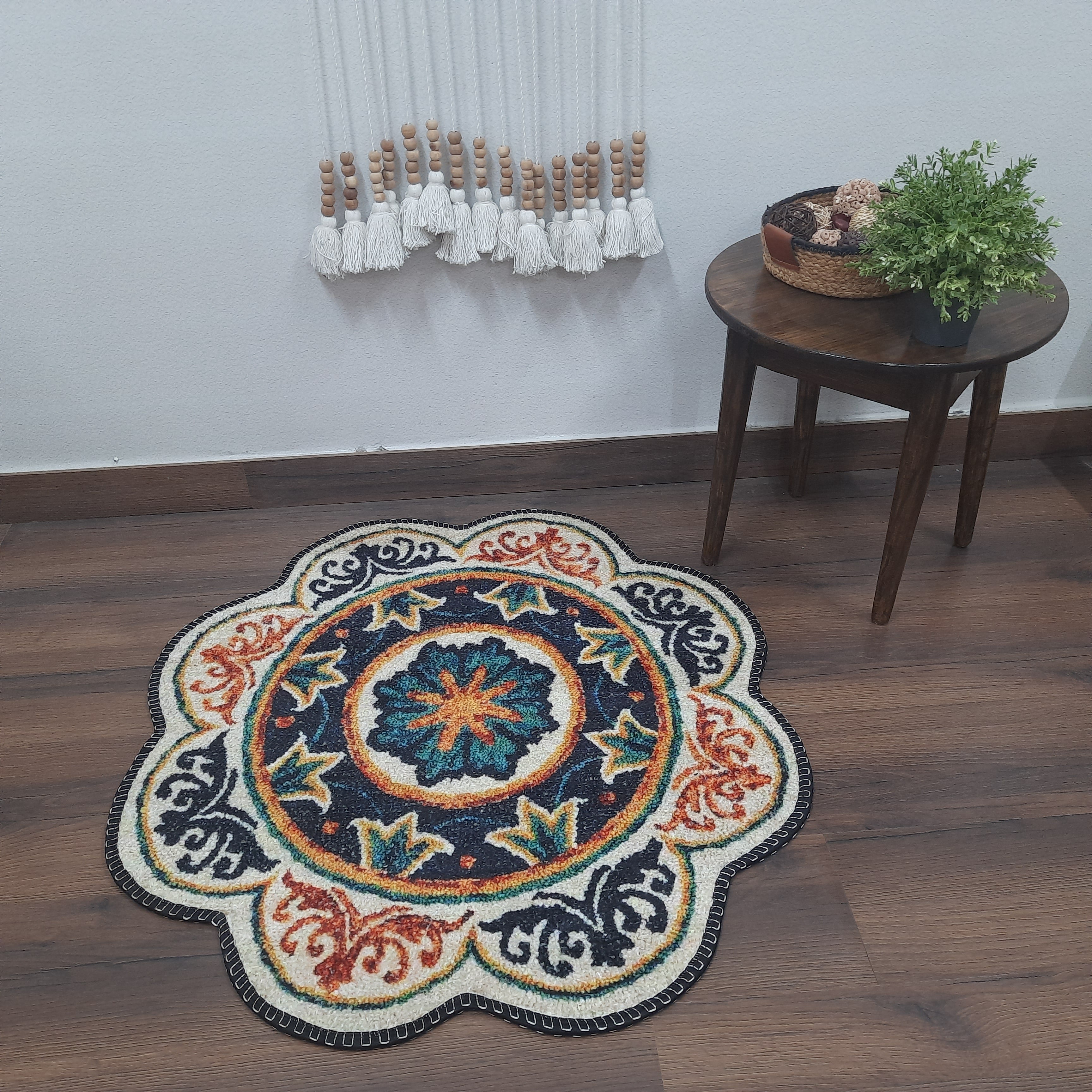 Storilane HandMade Floor Mats in Beautiful Traditional Rangoli Colors | Anti Slip, Durable & Washable | Outdoor & Indoor