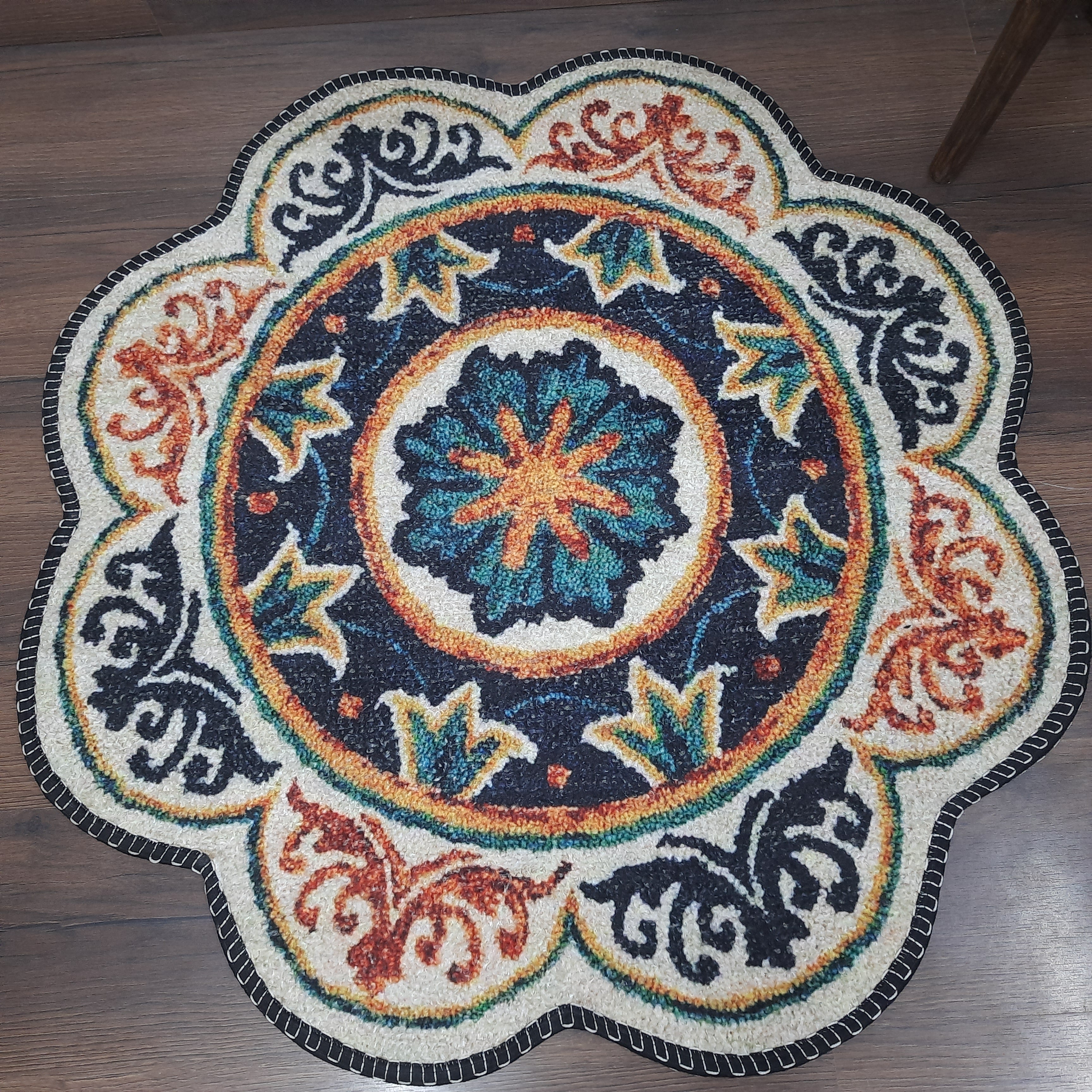 Storilane HandMade Floor Mats in Beautiful Traditional Rangoli Colors | Anti Slip, Durable & Washable | Outdoor & Indoor