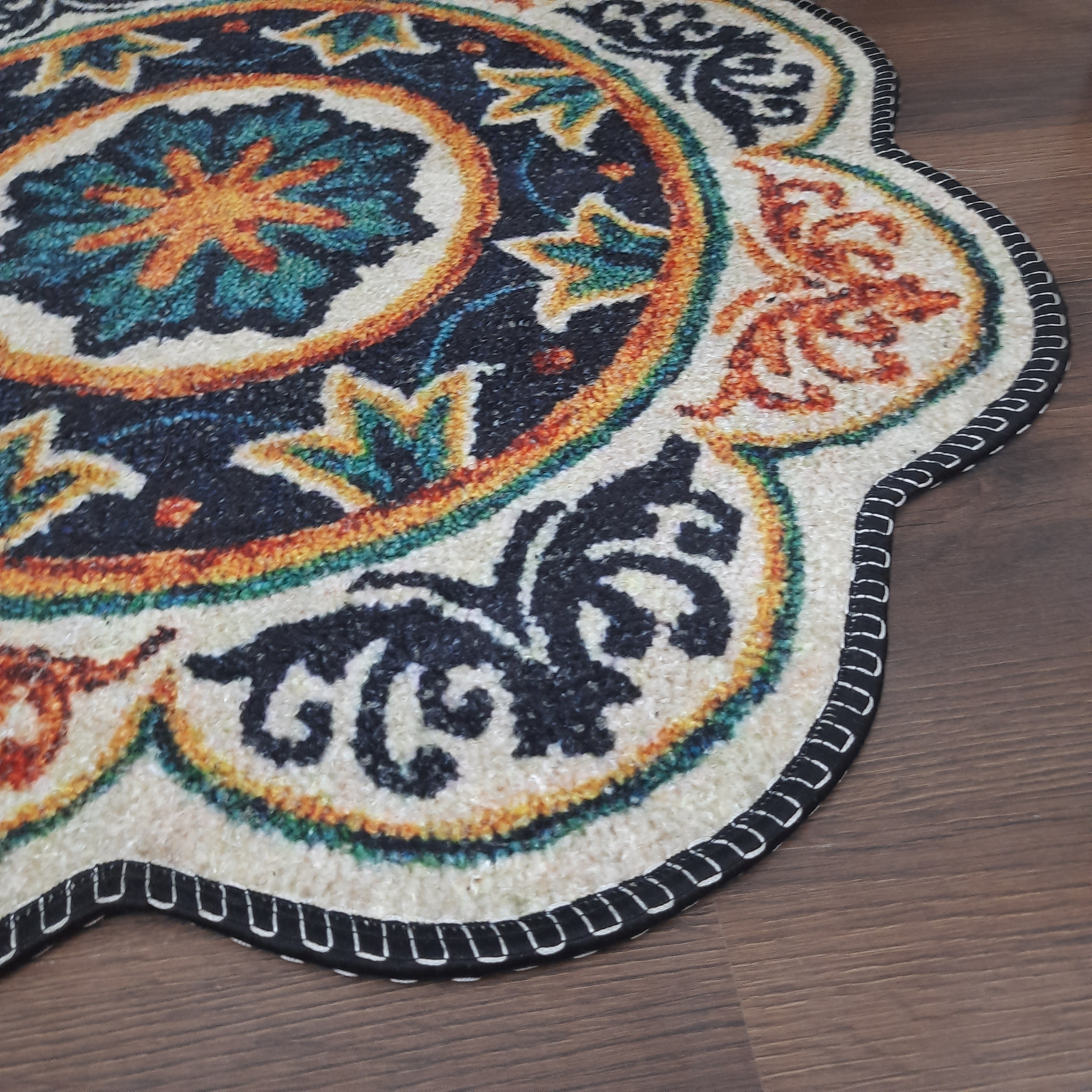 Storilane Floor Mats in Beautiful Traditional Rangoli Colors | Anti Slip, Durable & Washable | Outdoor & Indoor