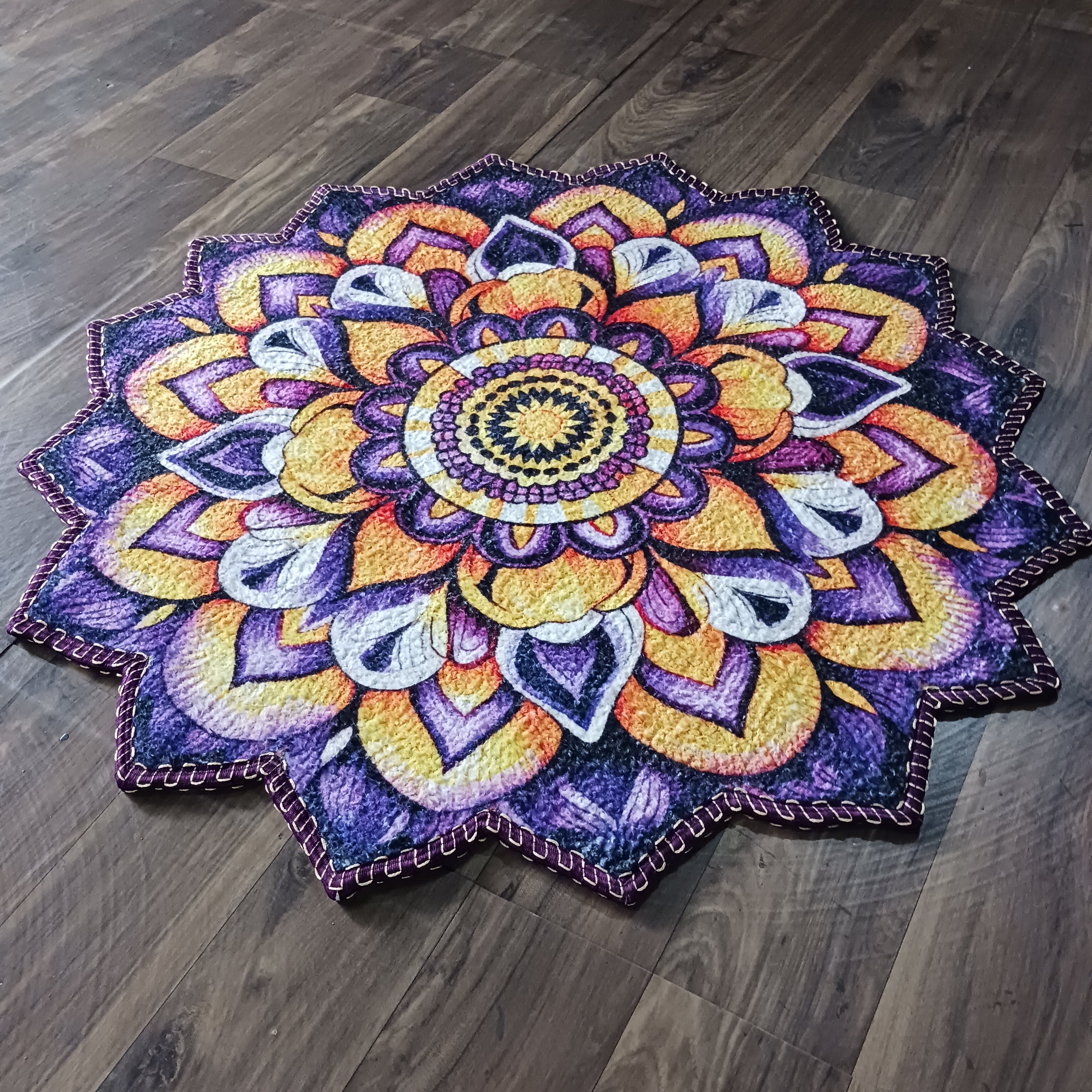 Storilane Floor Mats in Beautiful Traditional Rangoli Colors | Anti Slip, Durable & Washable | Outdoor & Indoor