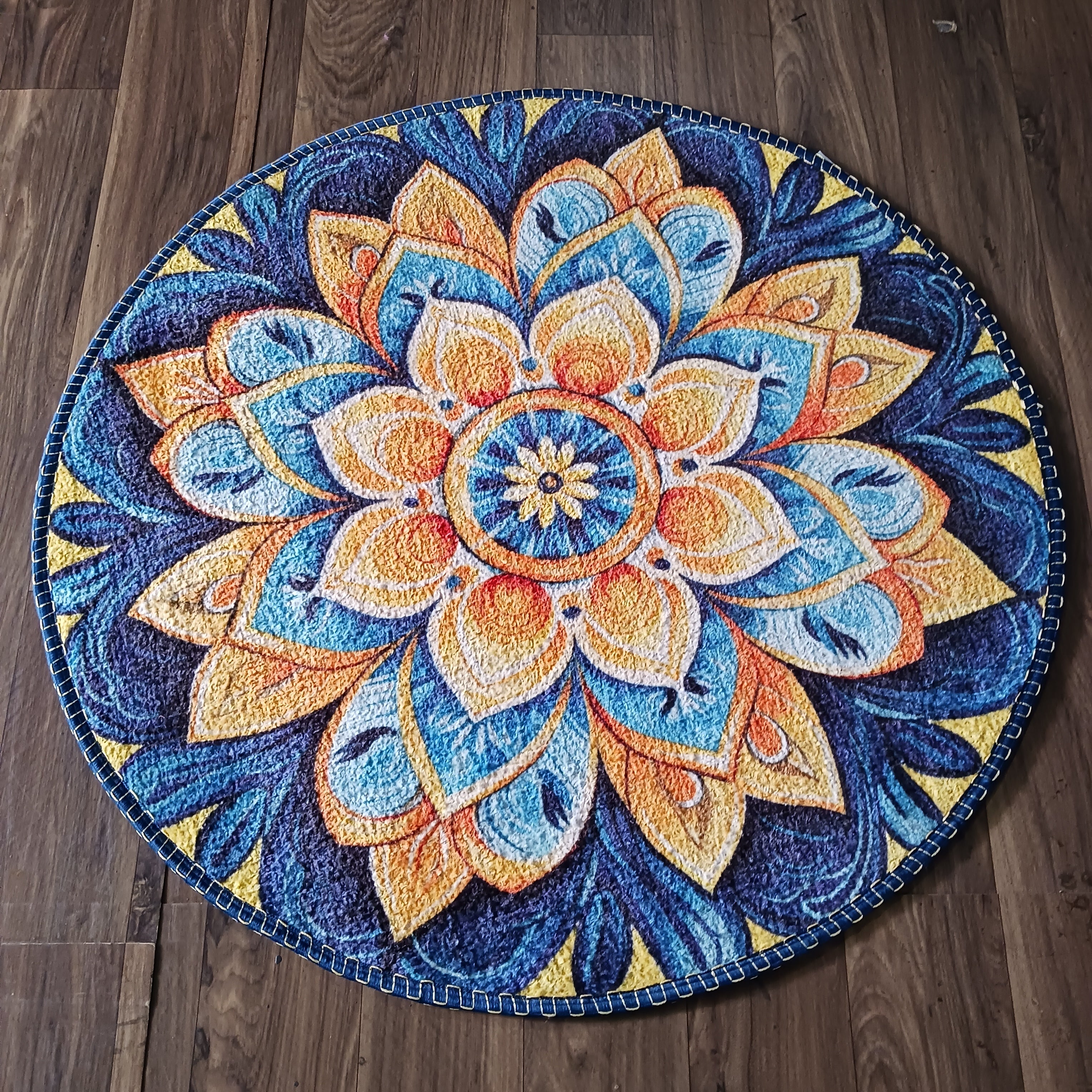 Storilane Floor Mats in Beautiful Traditional Rangoli Colors | Anti Slip, Durable & Washable | Outdoor & Indoor