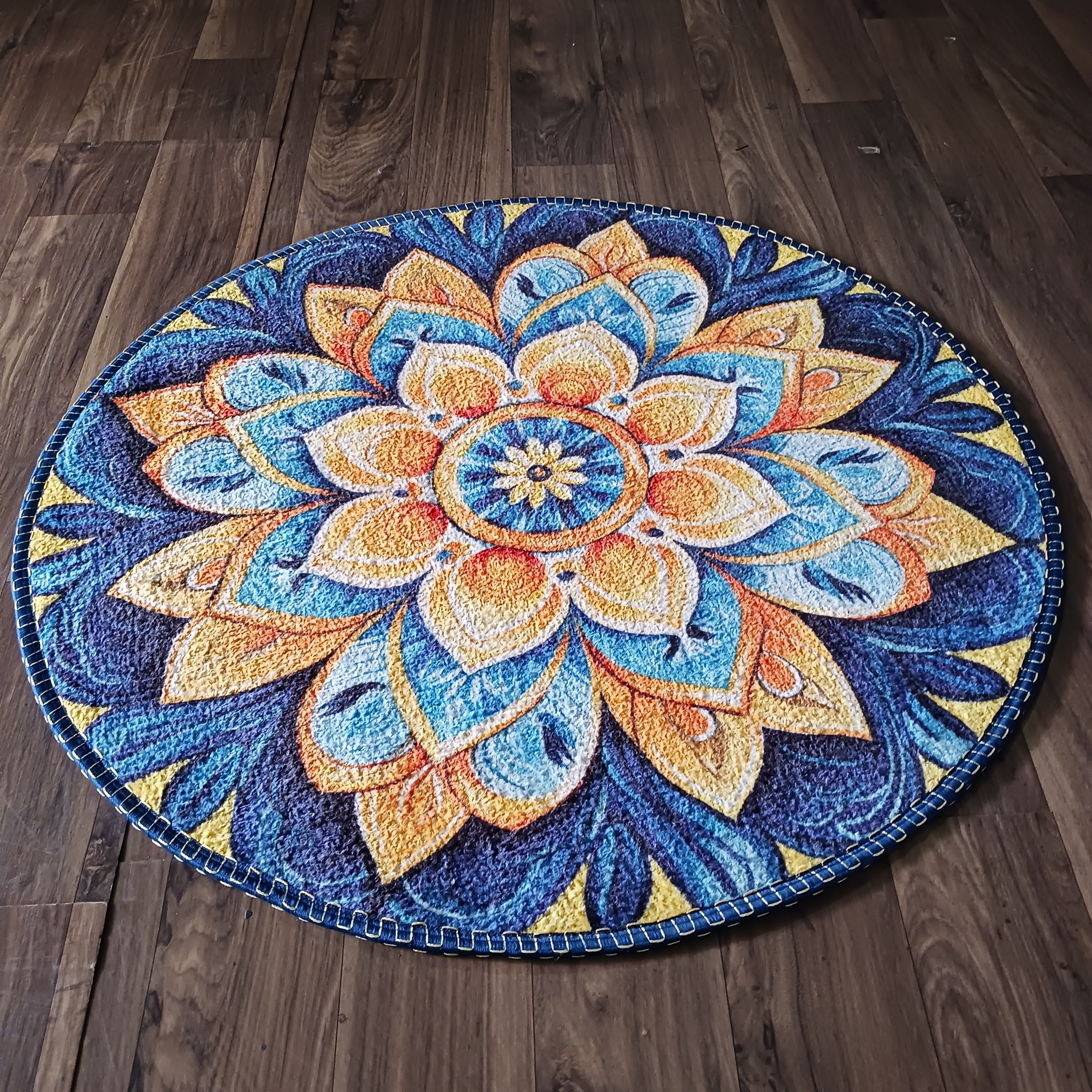Storilane Floor Mats in Beautiful Traditional Rangoli Colors | Anti Slip, Durable & Washable | Outdoor & Indoor