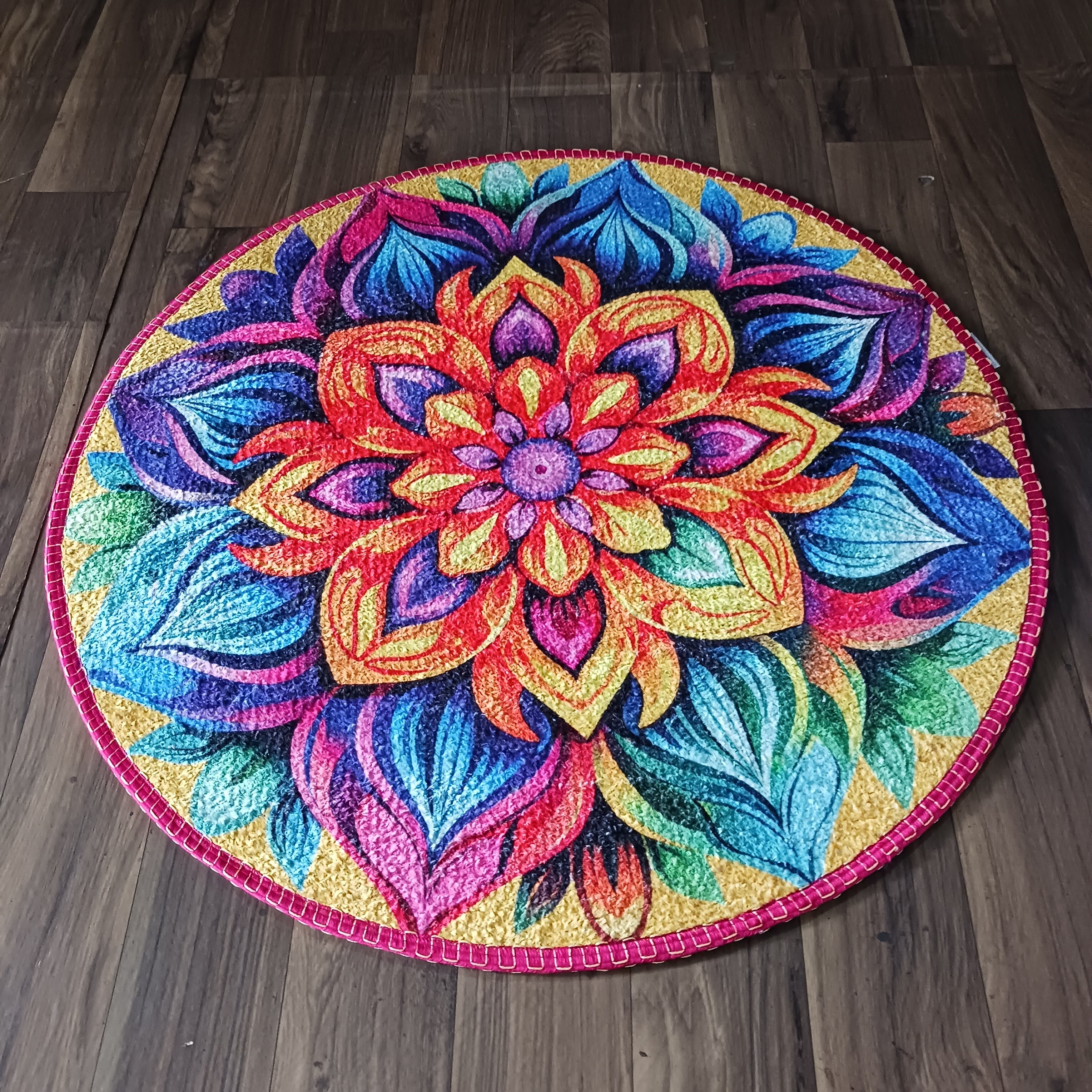 Storilane Floor Mats in Beautiful Traditional Rangoli Colors | Anti Slip, Durable & Washable | Outdoor & Indoor