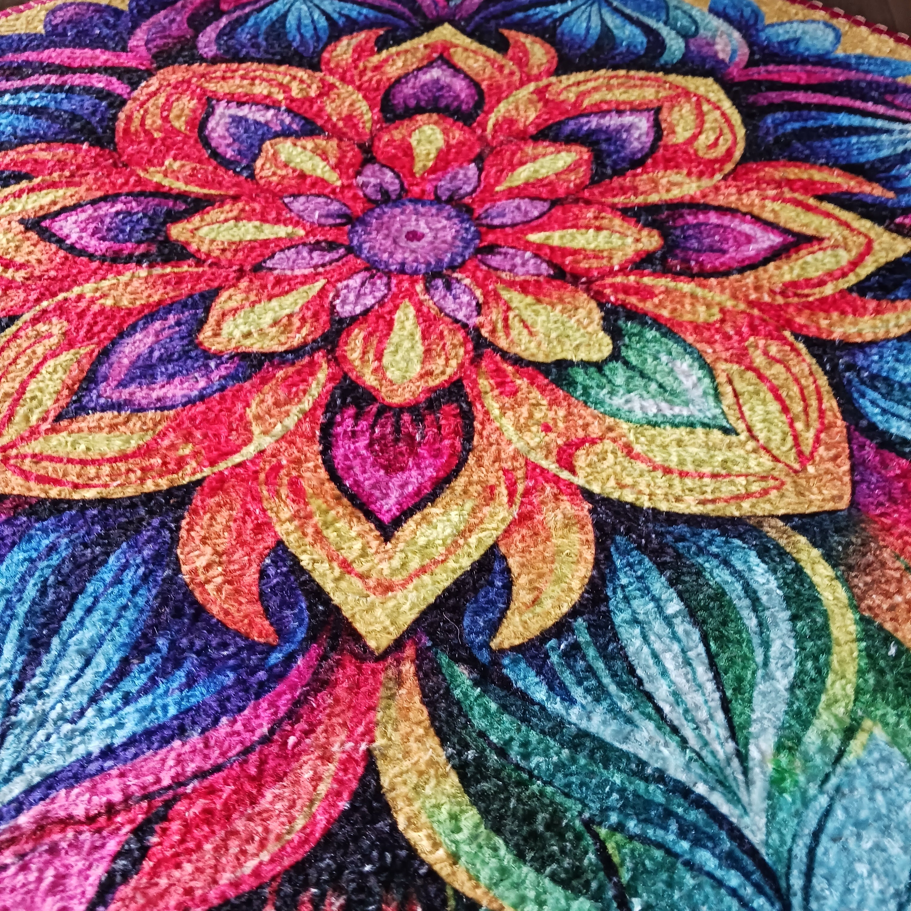 Storilane Floor Mats in Beautiful Traditional Rangoli Colors | Anti Slip, Durable & Washable | Outdoor & Indoor