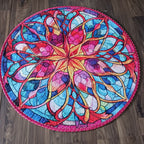 Storilane HandMade Floor Mats in Beautiful Traditional Rangoli Colors | Anti Slip, Durable & Washable | Outdoor & Indoor