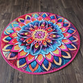 Storilane HandMade Floor Mats in Beautiful Traditional Rangoli Colors | Anti Slip, Durable & Washable | Outdoor & Indoor