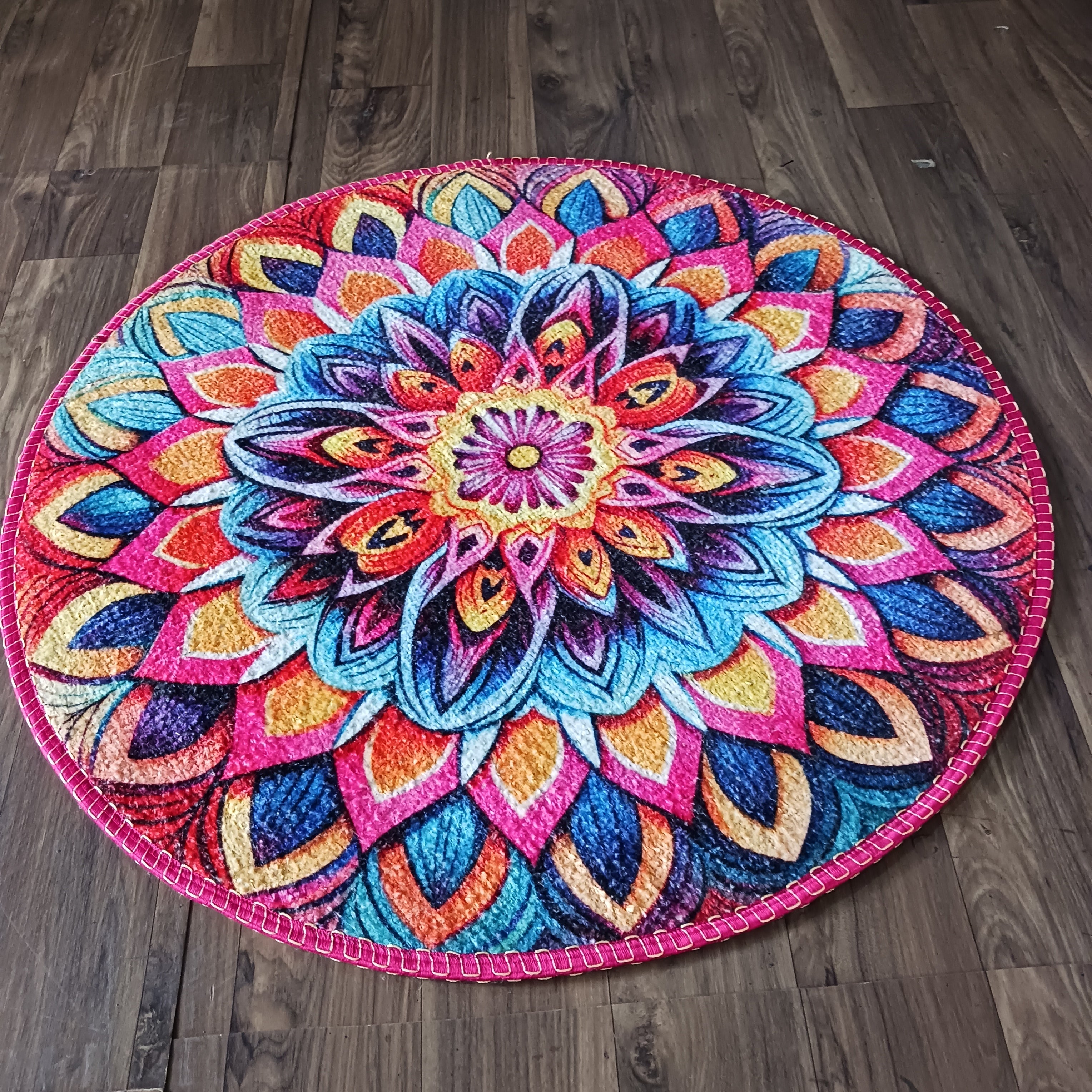 Storilane HandMade Floor Mats in Beautiful Traditional Rangoli Colors | Anti Slip, Durable & Washable | Outdoor & Indoor