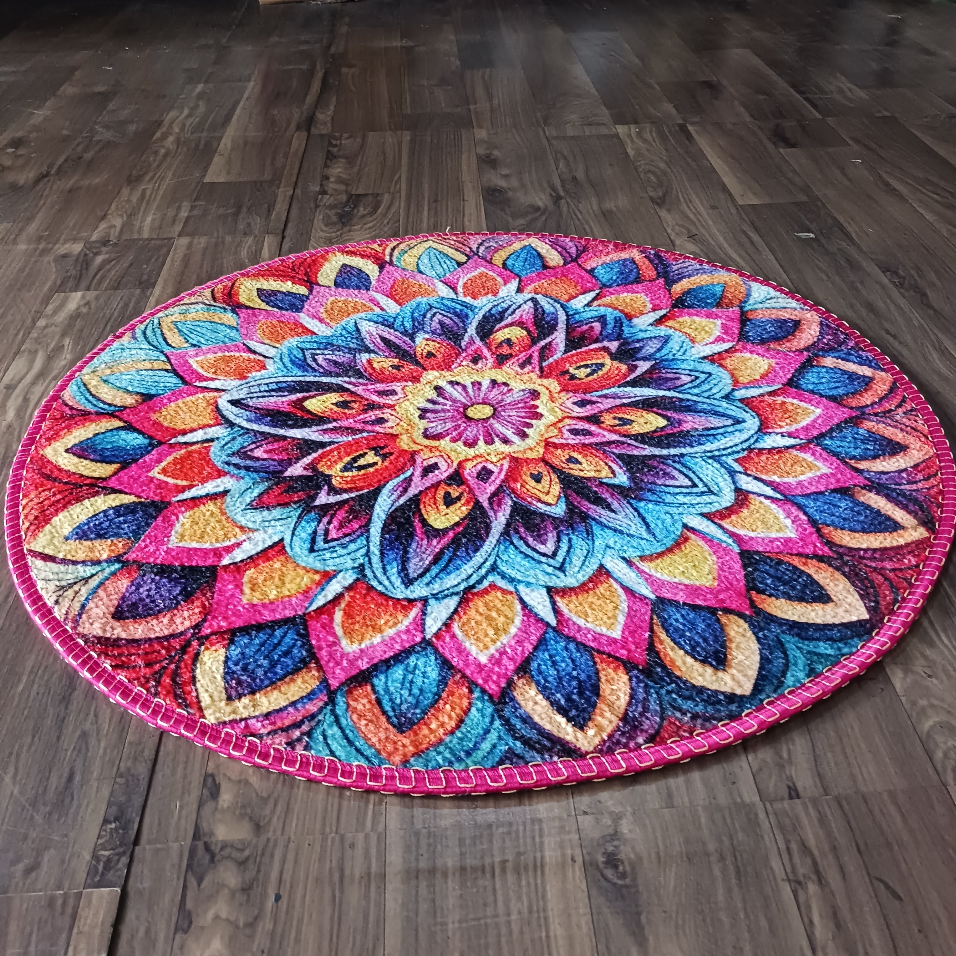 Storilane HandMade Floor Mats in Beautiful Traditional Rangoli Colors | Anti Slip, Durable & Washable | Outdoor & Indoor
