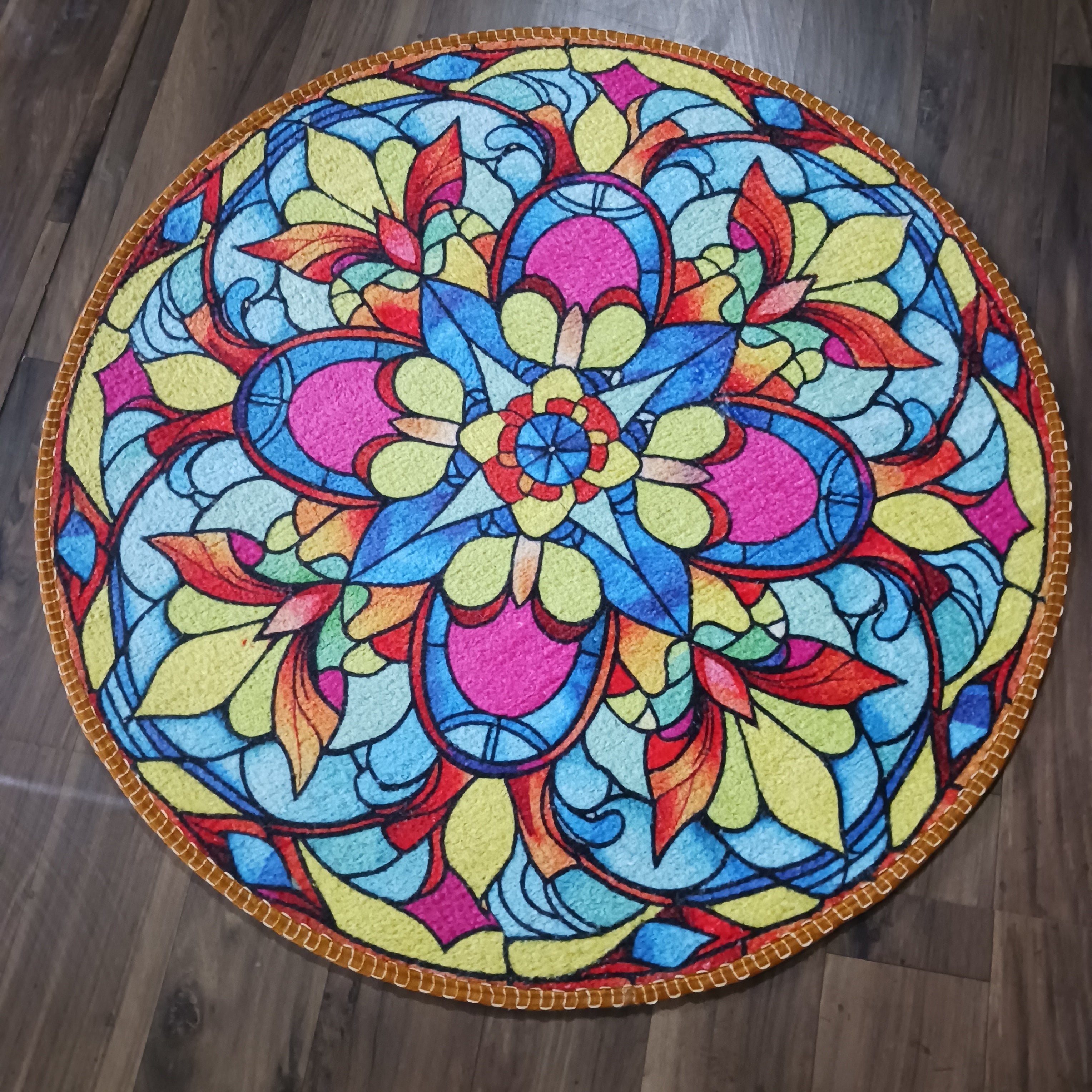 Storilane Floor Mats in Beautiful Traditional Rangoli Colors | Anti Slip, Durable & Washable | Outdoor & Indoor