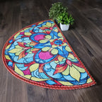 Storilane Floor Mats in Beautiful Rangoli Design | Anti Slip, Durable & Washable | Outdoor & Indoor