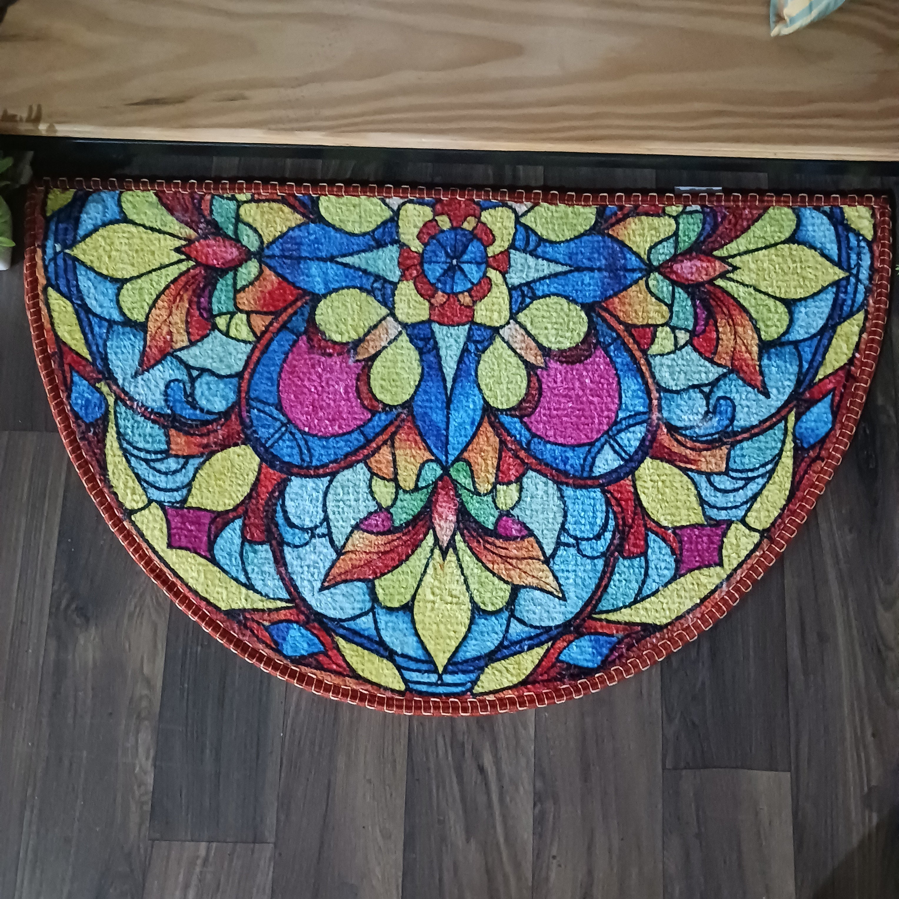 Storilane Floor Mats in Beautiful Rangoli Design | Anti Slip, Durable & Washable | Outdoor & Indoor
