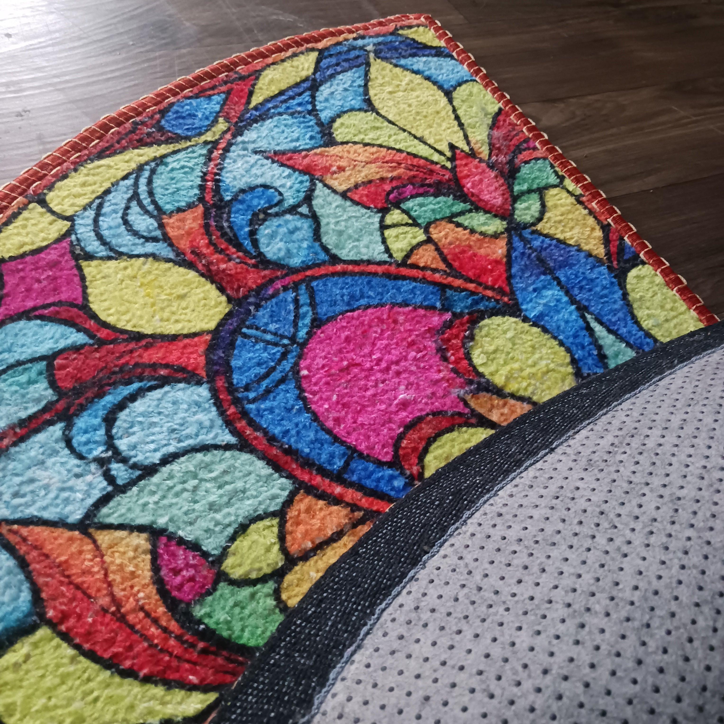 Storilane Floor Mats in Beautiful Rangoli Design | Anti Slip, Durable & Washable | Outdoor & Indoor