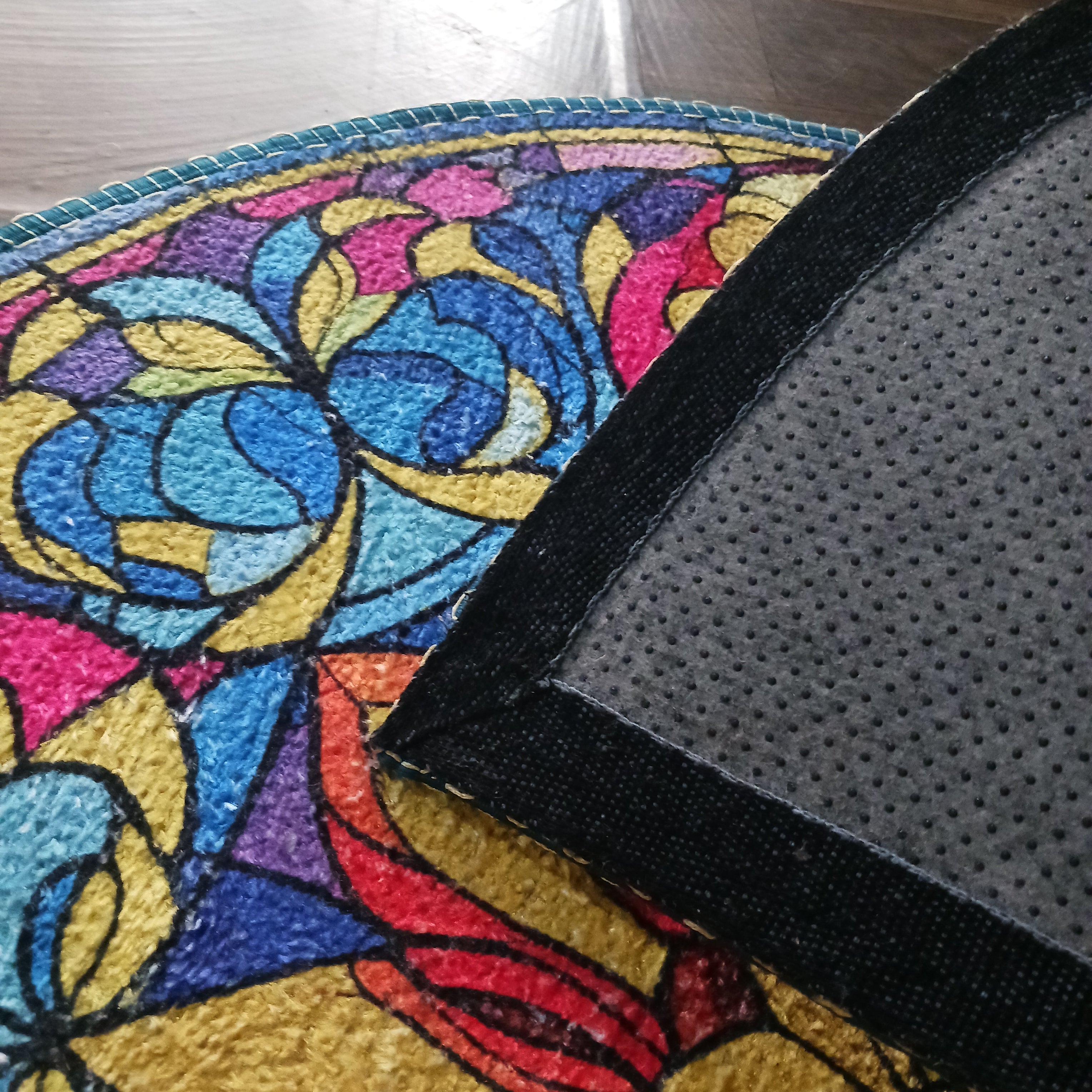 Storilane Floor Mats in Beautiful Rangoli Design | Anti Slip, Durable & Washable | Outdoor & Indoor