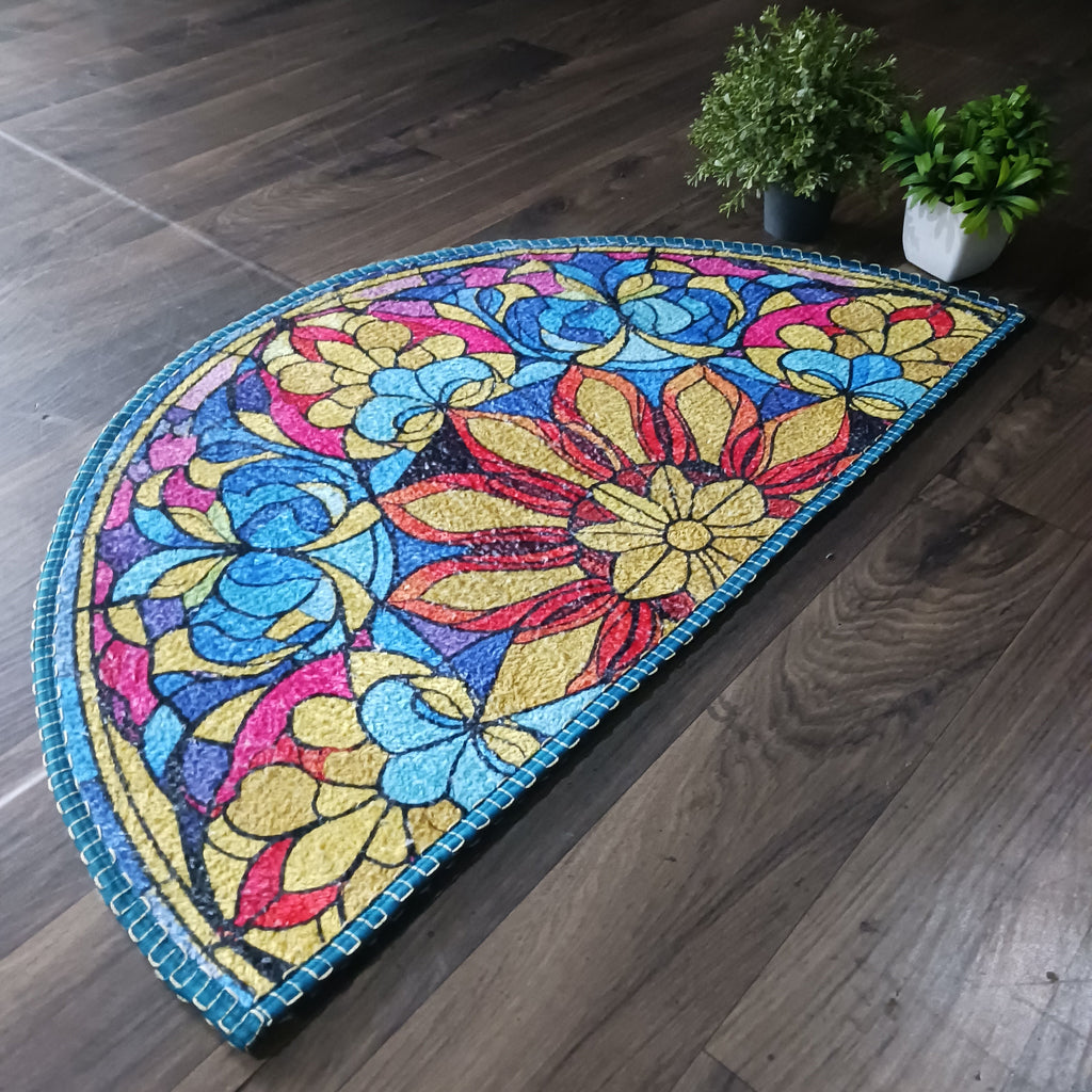 Storilane Floor Mats in Beautiful Rangoli Design | Anti Slip, Durable & Washable | Outdoor & Indoor