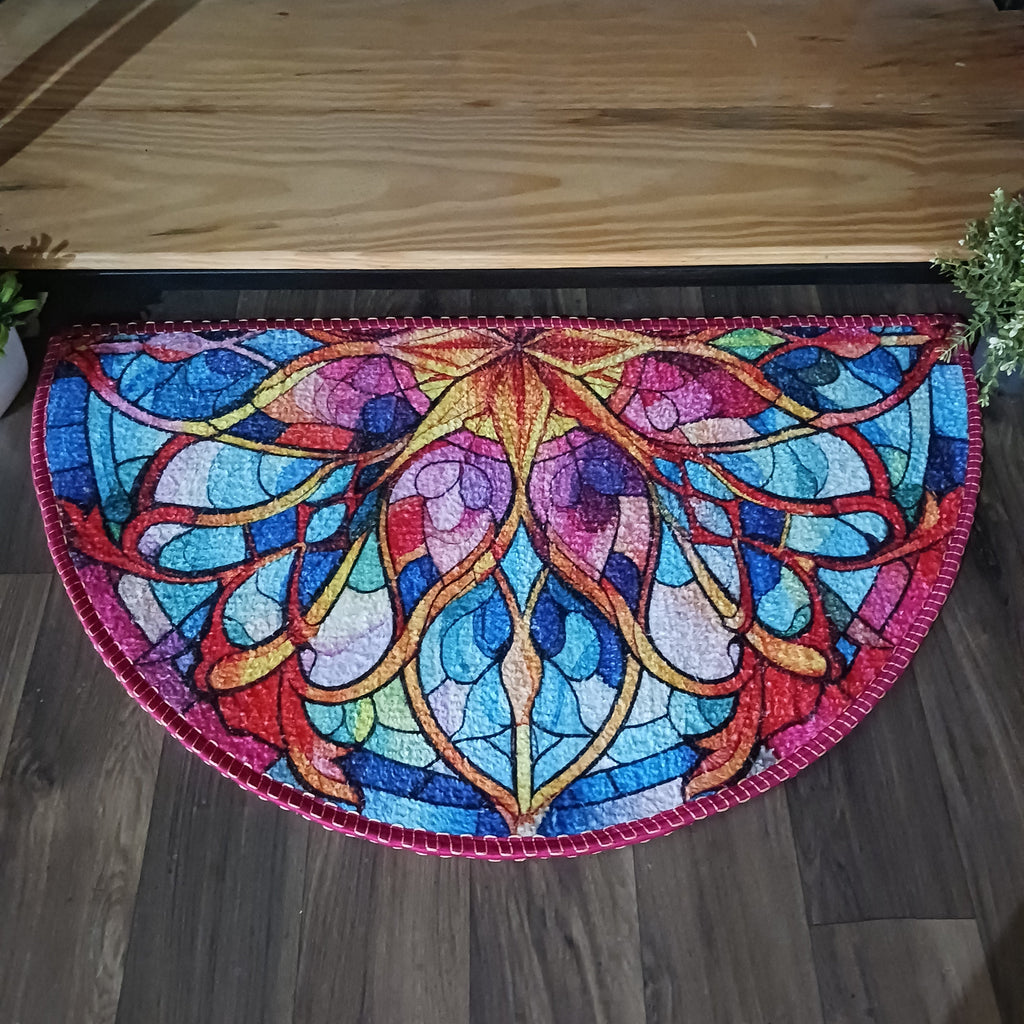 Storilane Floor Mats in Beautiful Rangoli Design | Anti Slip, Durable & Washable | Outdoor & Indoor