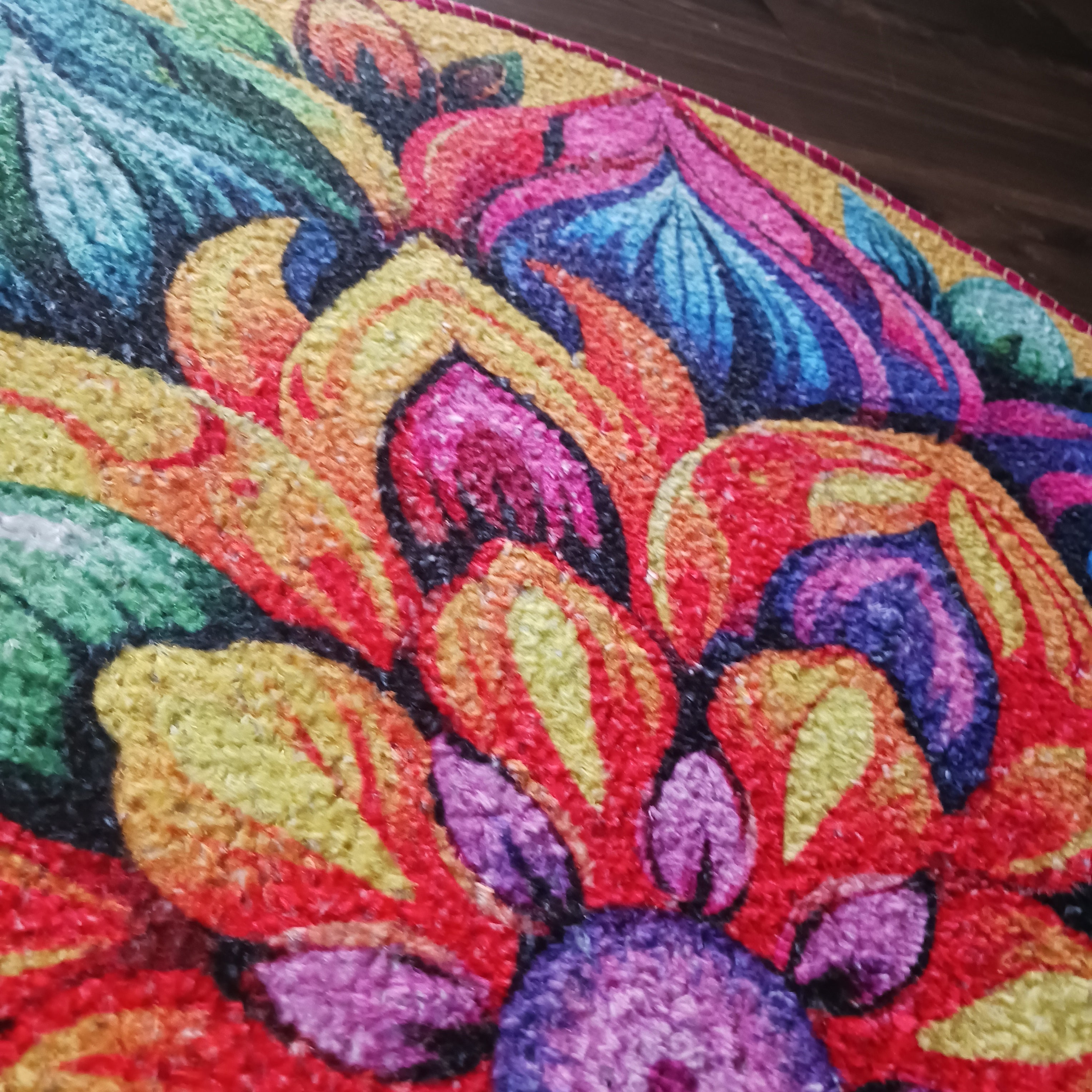 Storilane Floor Mats in Beautiful Rangoli Design | Anti Slip, Durable & Washable | Outdoor & Indoor