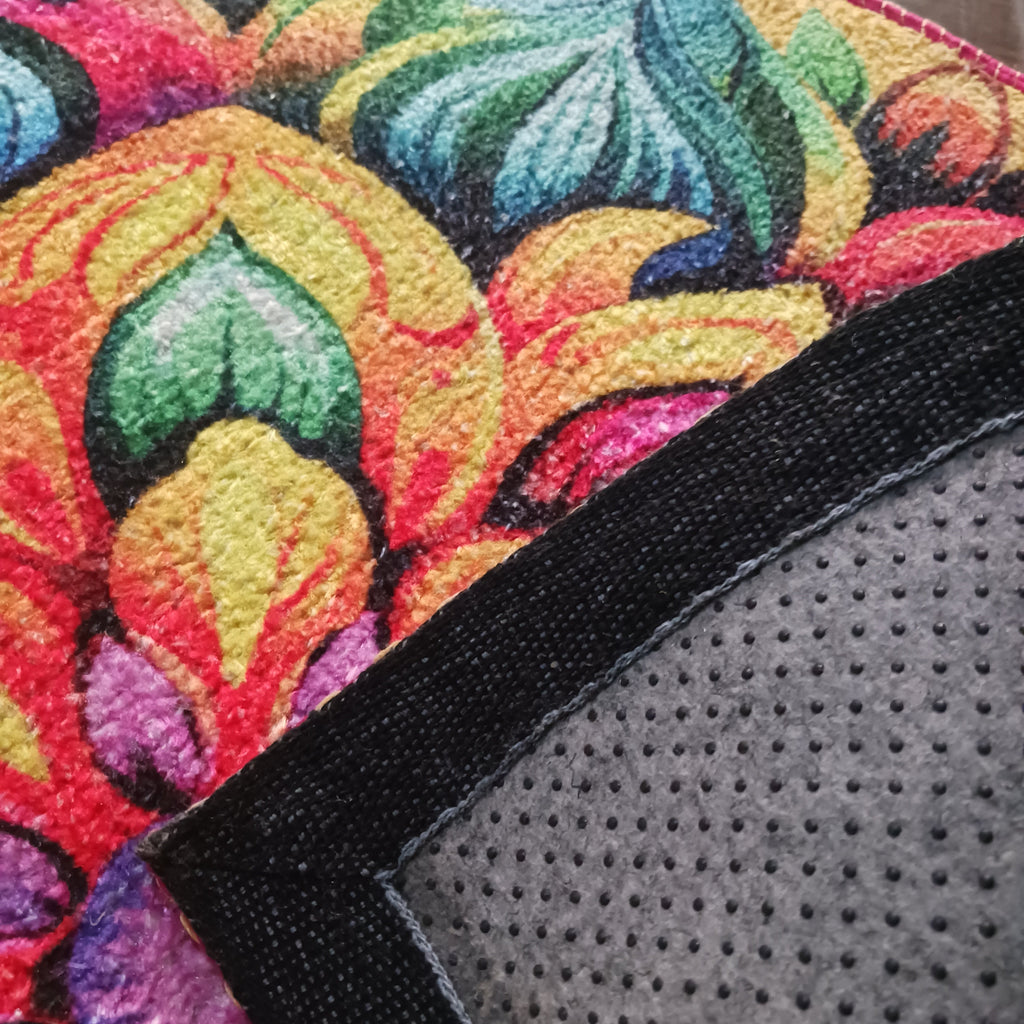 Storilane Floor Mats in Beautiful Rangoli Design | Anti Slip, Durable & Washable | Outdoor & Indoor