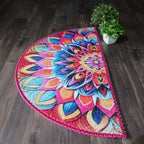 Storilane Floor Mats in Beautiful Rangoli Design | Anti Slip, Durable & Washable | Outdoor & Indoor