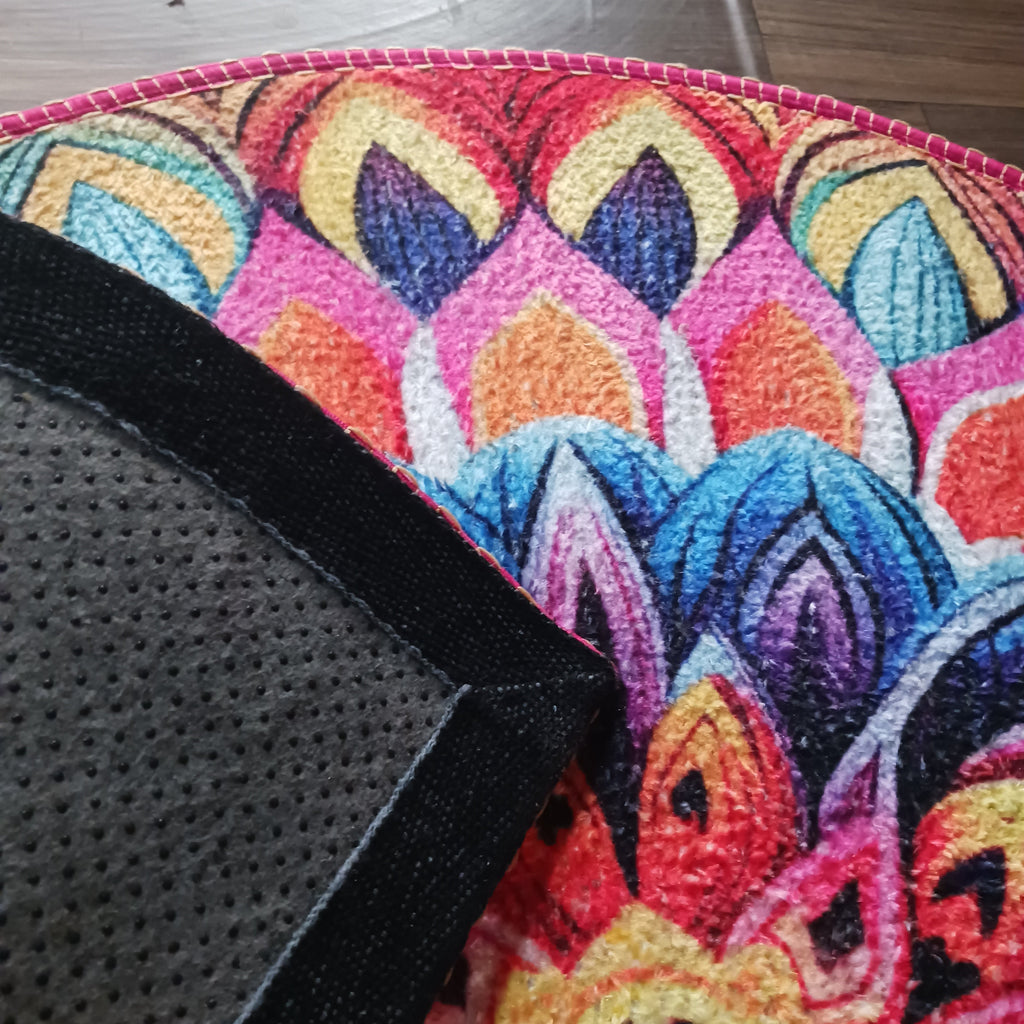 Storilane Floor Mats in Beautiful Rangoli Design | Anti Slip, Durable & Washable | Outdoor & Indoor
