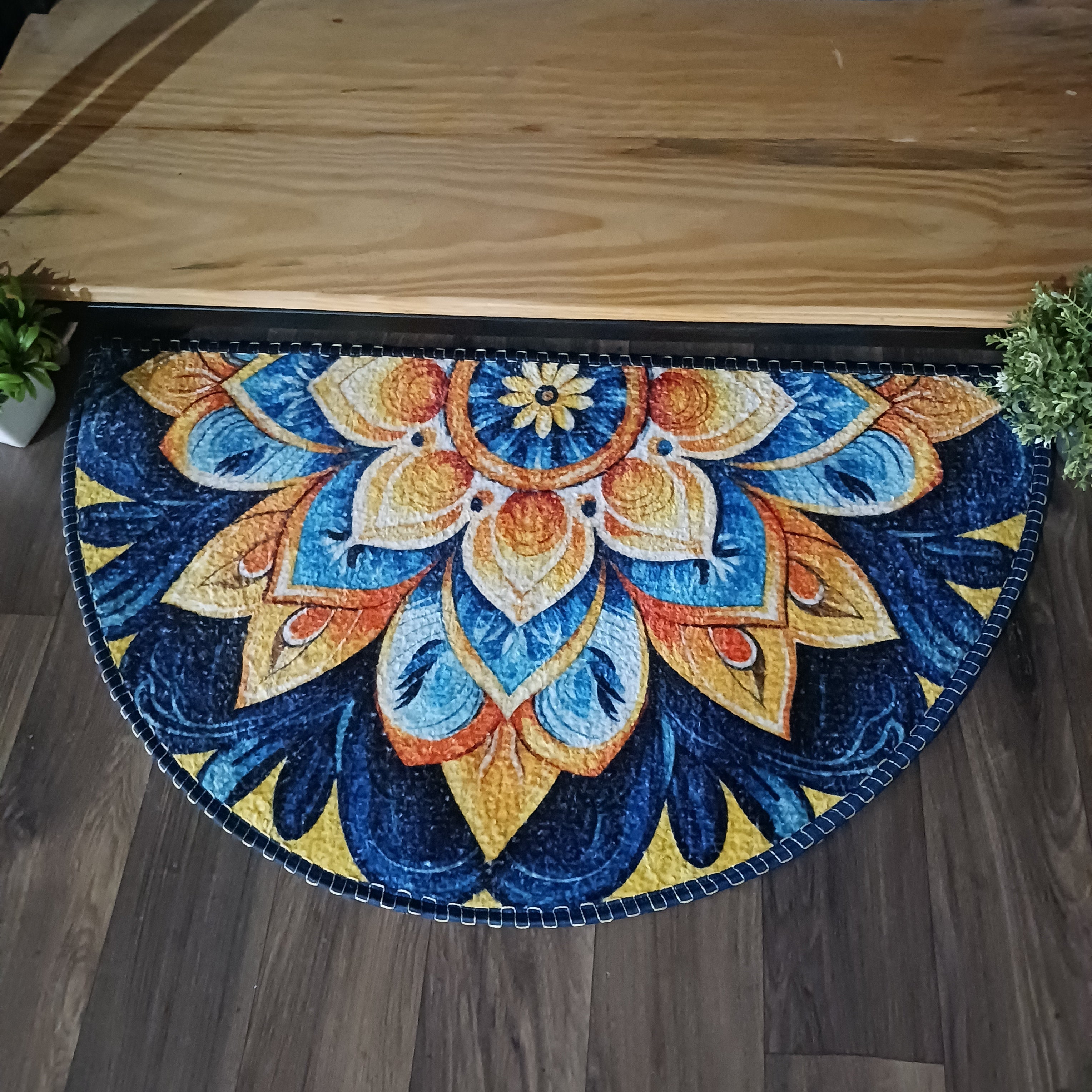 Storilane Floor Mats in Beautiful Rangoli Design | Anti Slip, Durable & Washable | Outdoor & Indoor