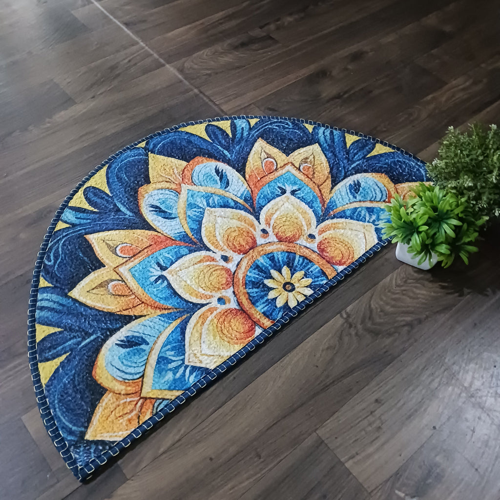Storilane Floor Mats in Beautiful Rangoli Design | Anti Slip, Durable & Washable | Outdoor & Indoor