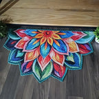 Storilane Floor Mats in Beautiful Rangoli Design | Anti Slip, Durable & Washable | Outdoor & Indoor