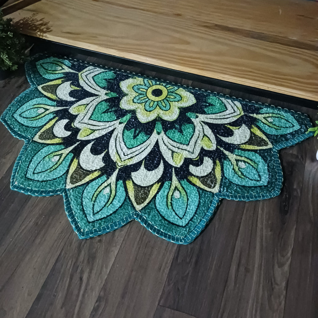 Storilane Floor Mats in Beautiful Rangoli Design | Anti Slip, Durable & Washable | Outdoor & Indoor